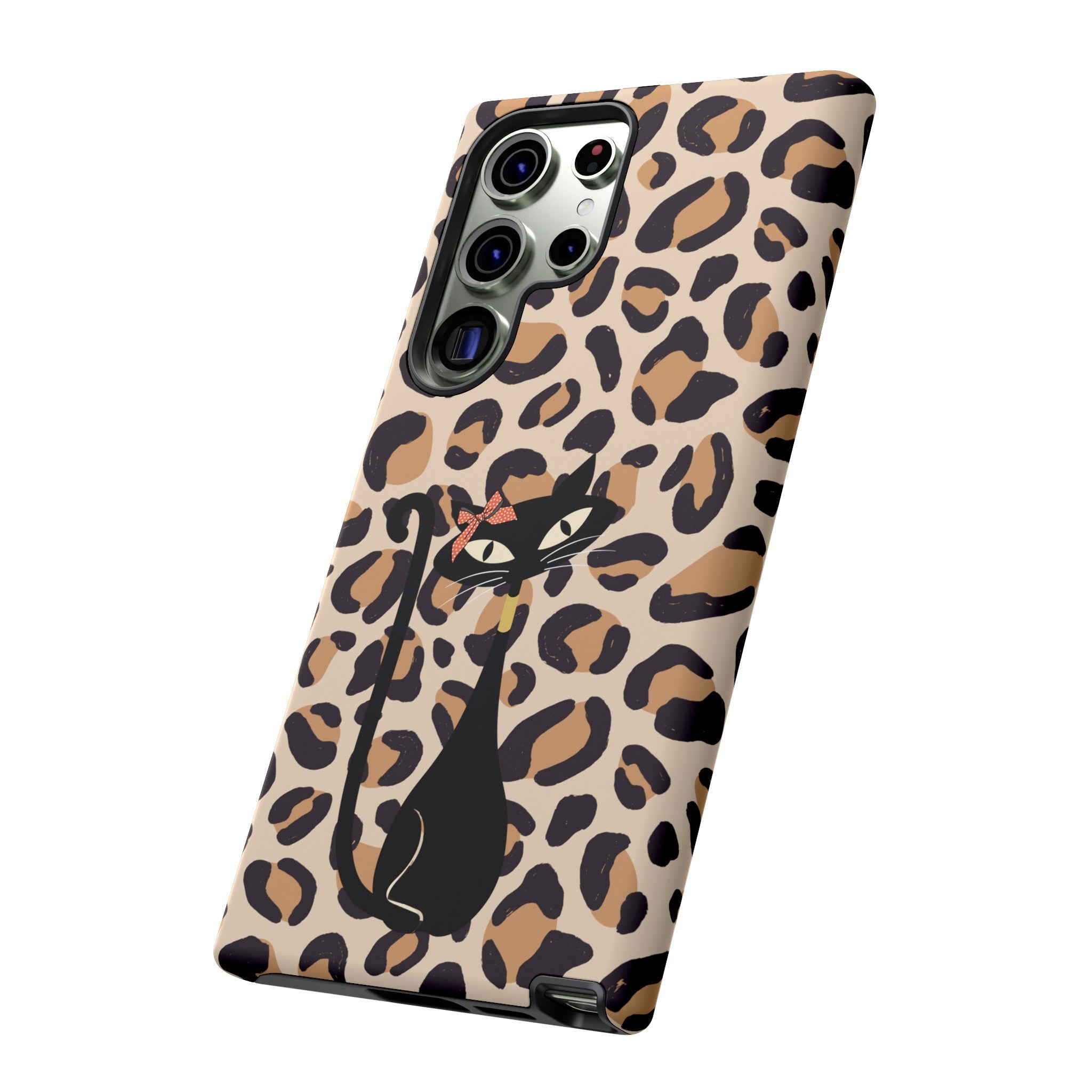 Mid Century Modern 50s Leopard Print, Atomic Cat, Mid Mod Tough Cases