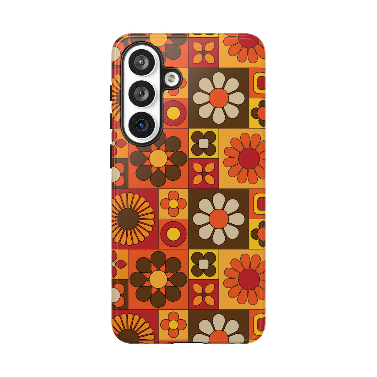 Retro 70s Mid Mod Floral Phone Case | Tough Cases for Flower Lovers