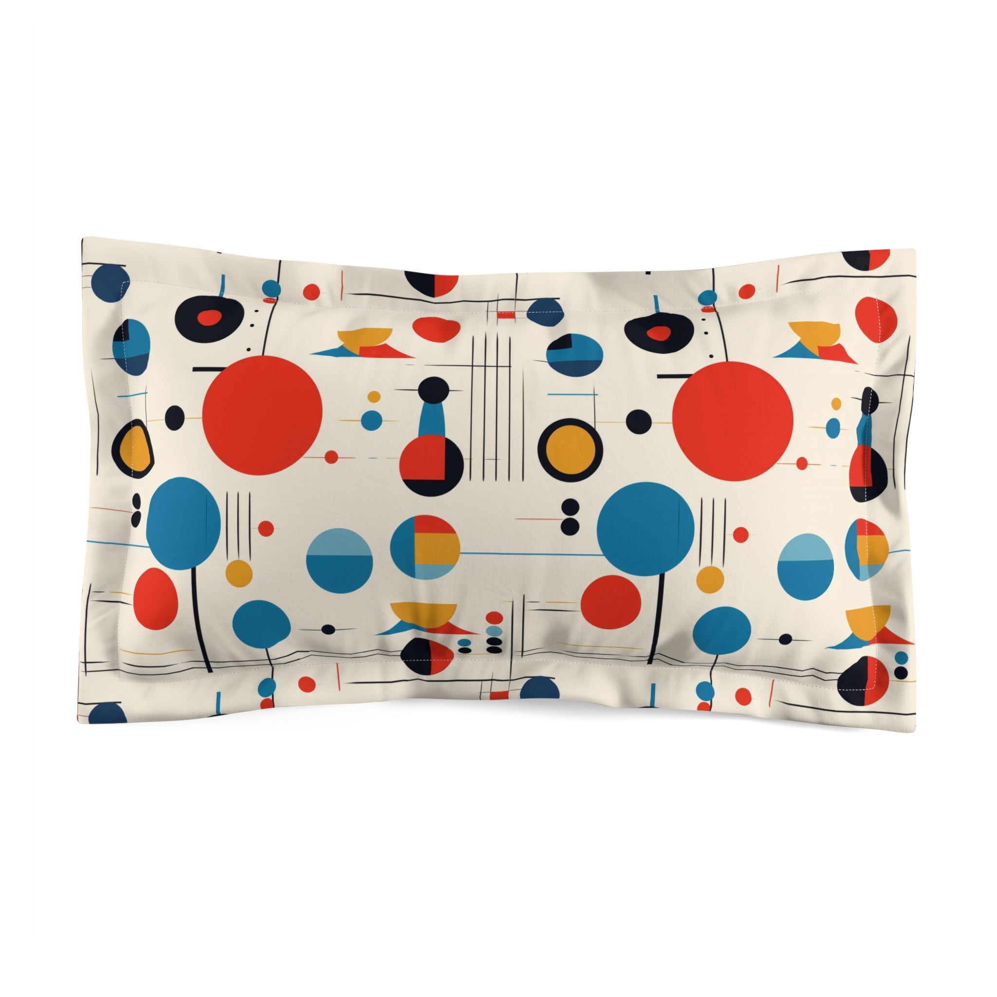 Mid Century Modern Bauhaus Modern Pillow Sham - Mid Century Modern Gal