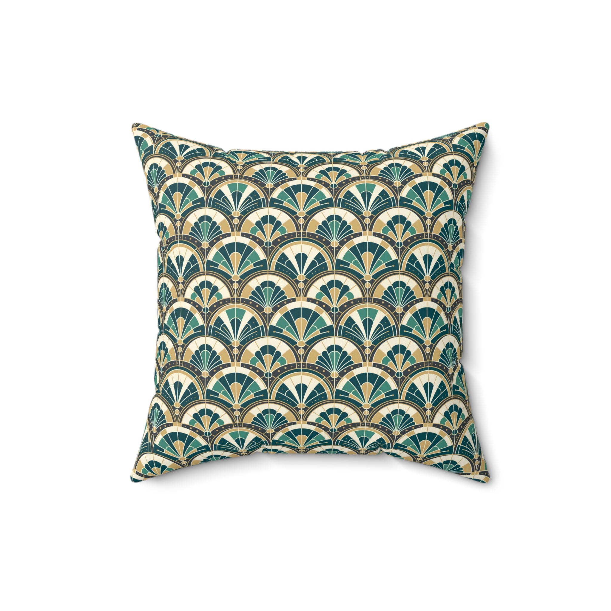 Art Deco Peacock Inspired Pillow Cover and Insert - Mid Century Modern Gal