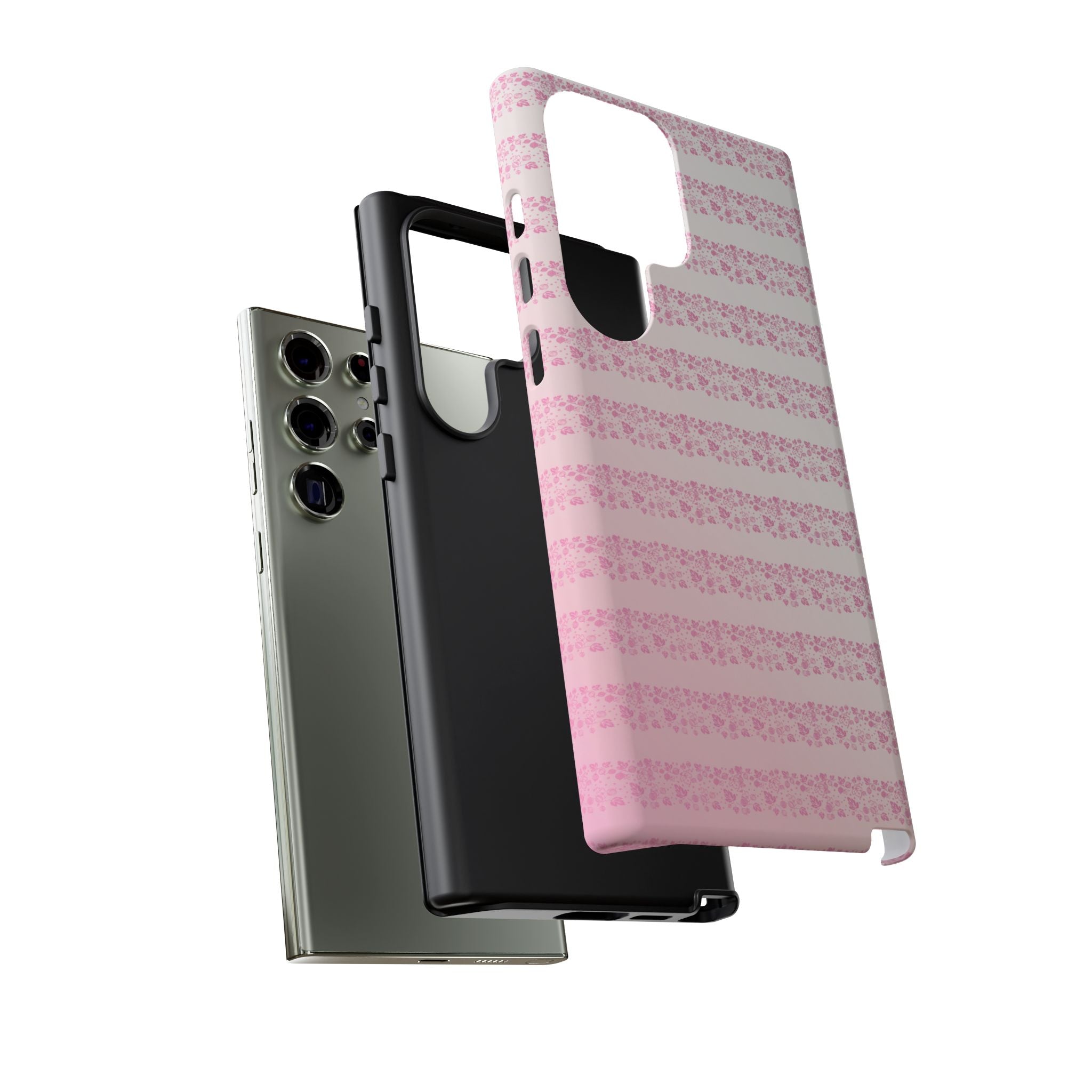 Pink Pyrex Gooseberry Striped Phone Case, Stylish Phone Cover, Tough Protective Case, Cute Cell Phone Case, Trending Gift for Her