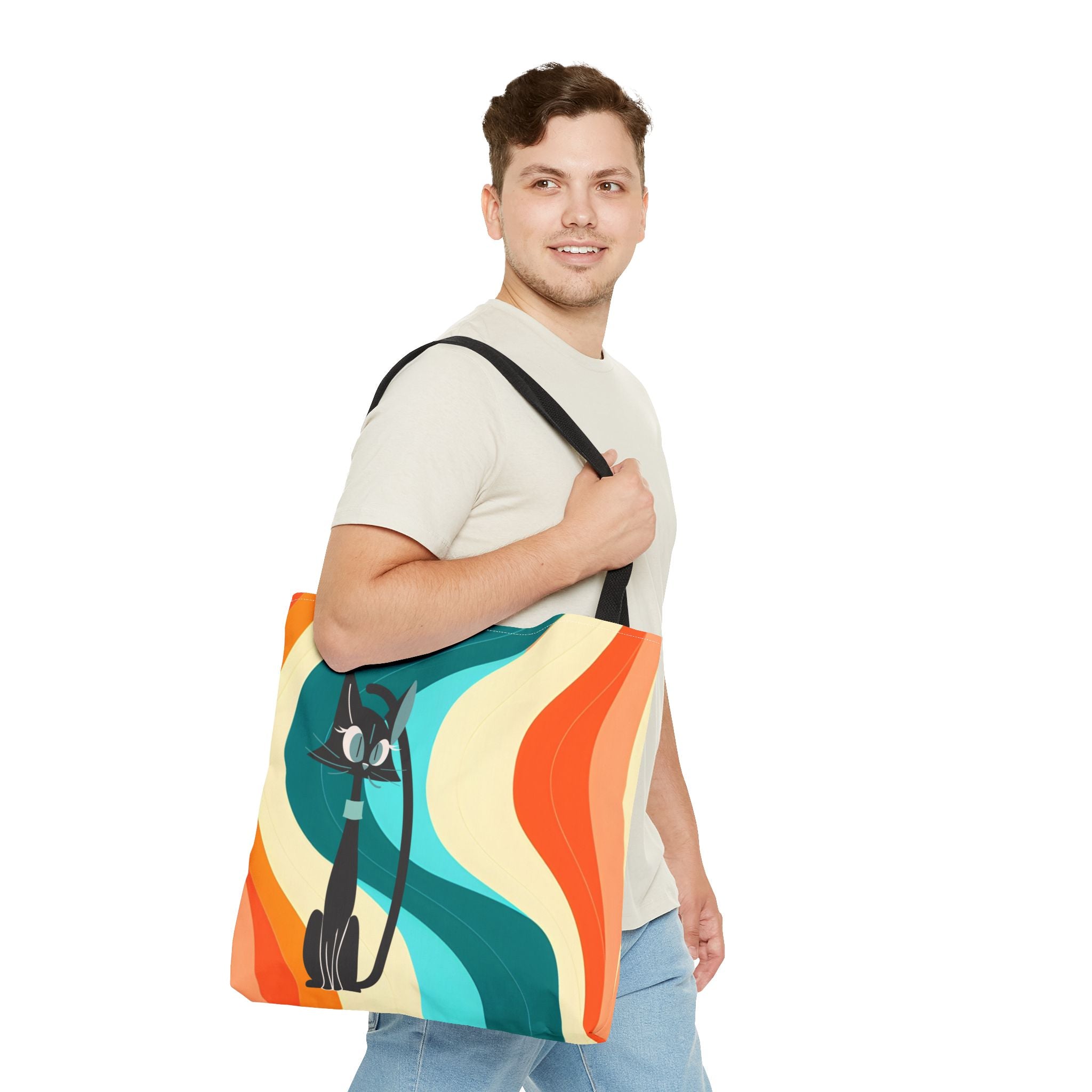 Atomic Cat Mid Mod Groovy Tote Bag - Mid Century Modern Gal