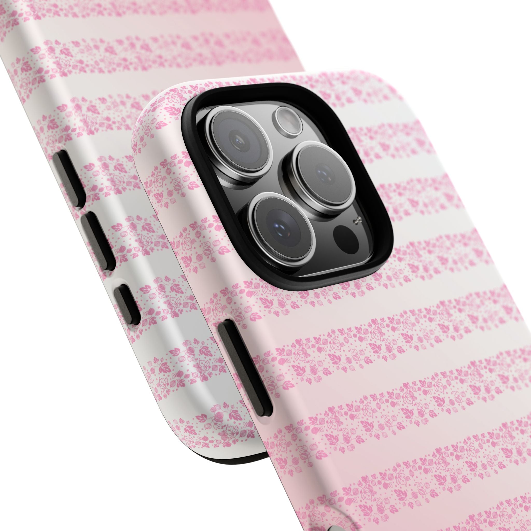 Pink Pyrex Gooseberry Striped Phone Case, Stylish Phone Cover, Tough Protective Case, Cute Cell Phone Case, Trending Gift for Her