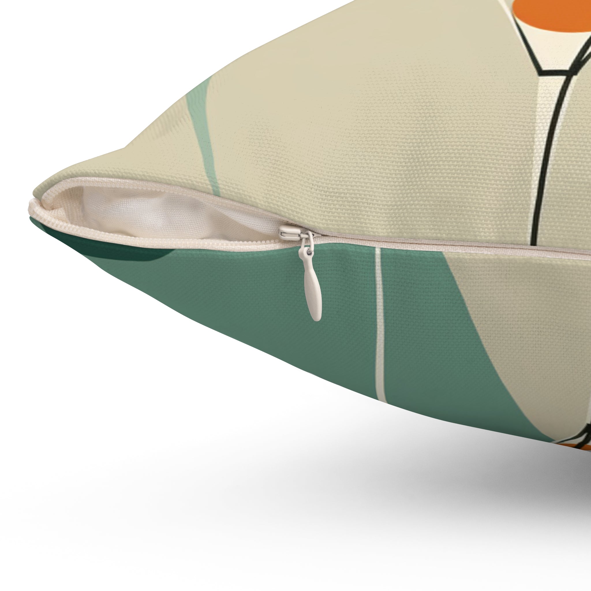 Modern Martini Decor Pillow - Stylish Spun Polyester Square Cushion for Home - Mid Century Modern Gal