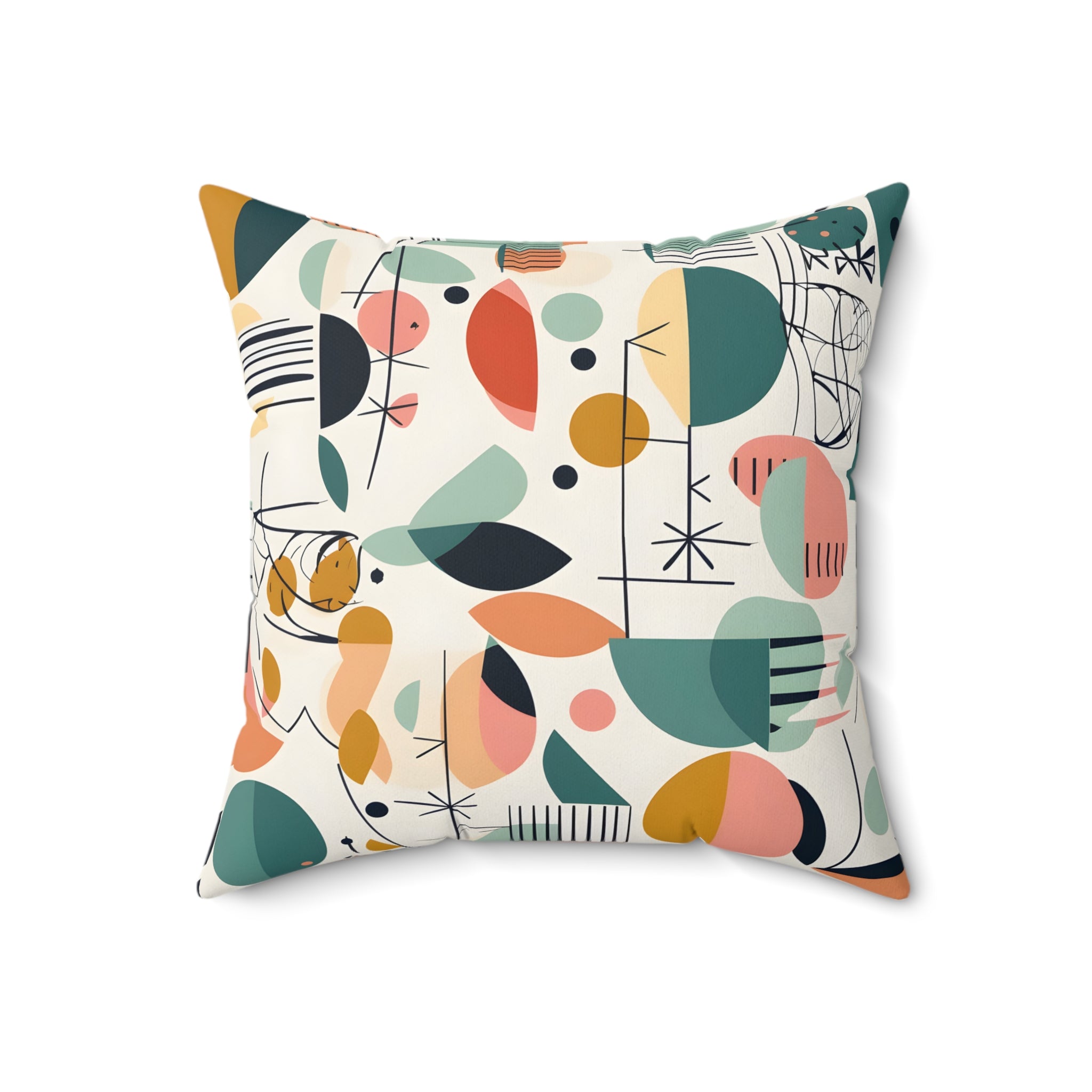 Mid Century Modern Scandinavian Designed Minimalist Mod Retro Pillow And Insert - Mid Century Modern Gal