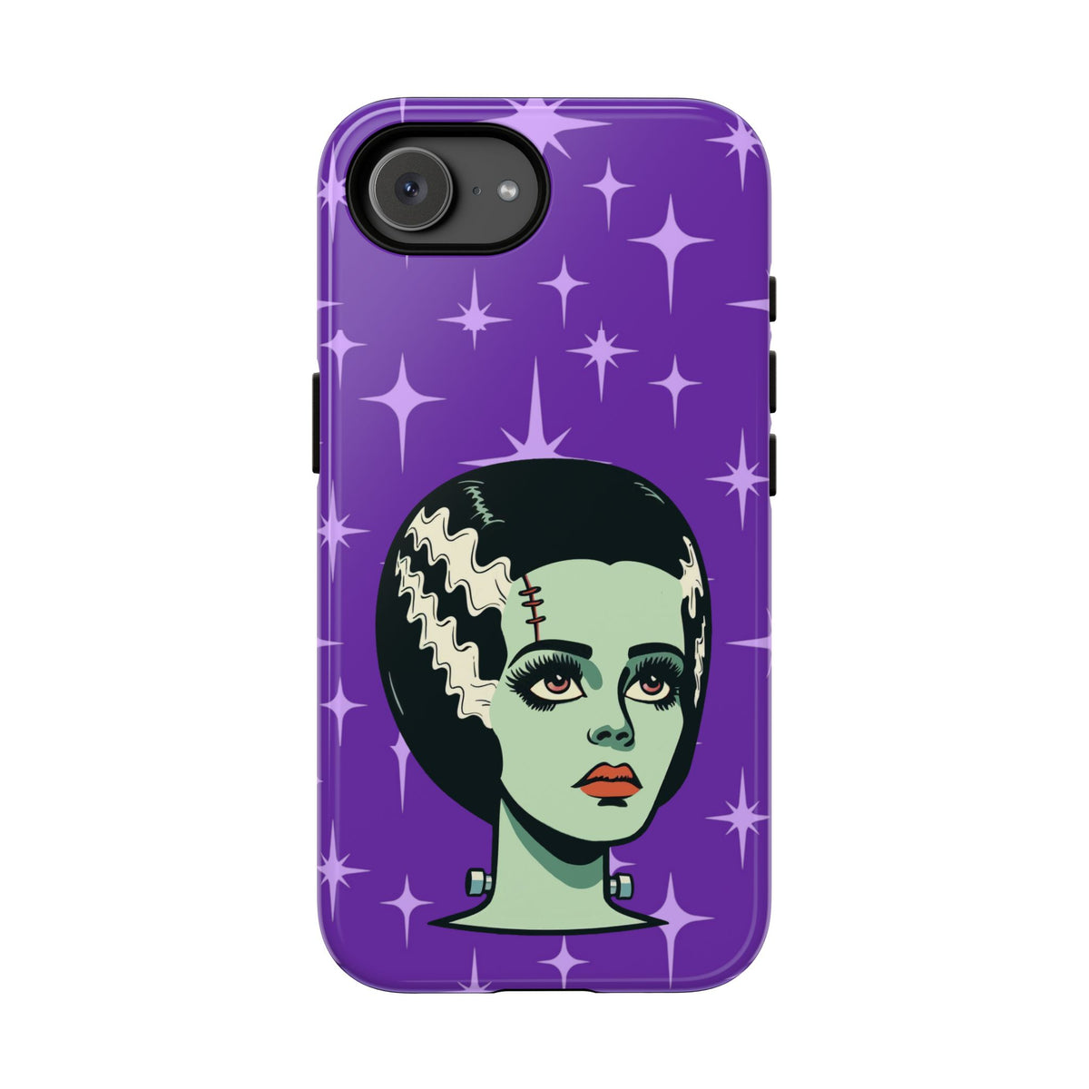 Bride of Frankenstein Retro Mid Mod Horror Buff Purple Halloween Tough Phone Case