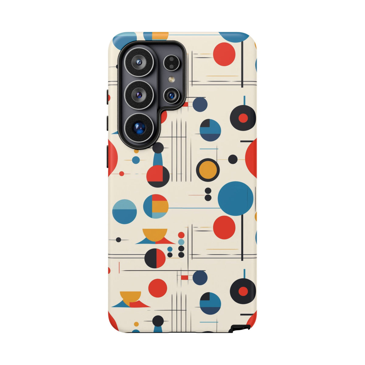 Mid Mod Bauhaus Designed iPhone, Samsung, Pixel Retro Phone Tough Cases
