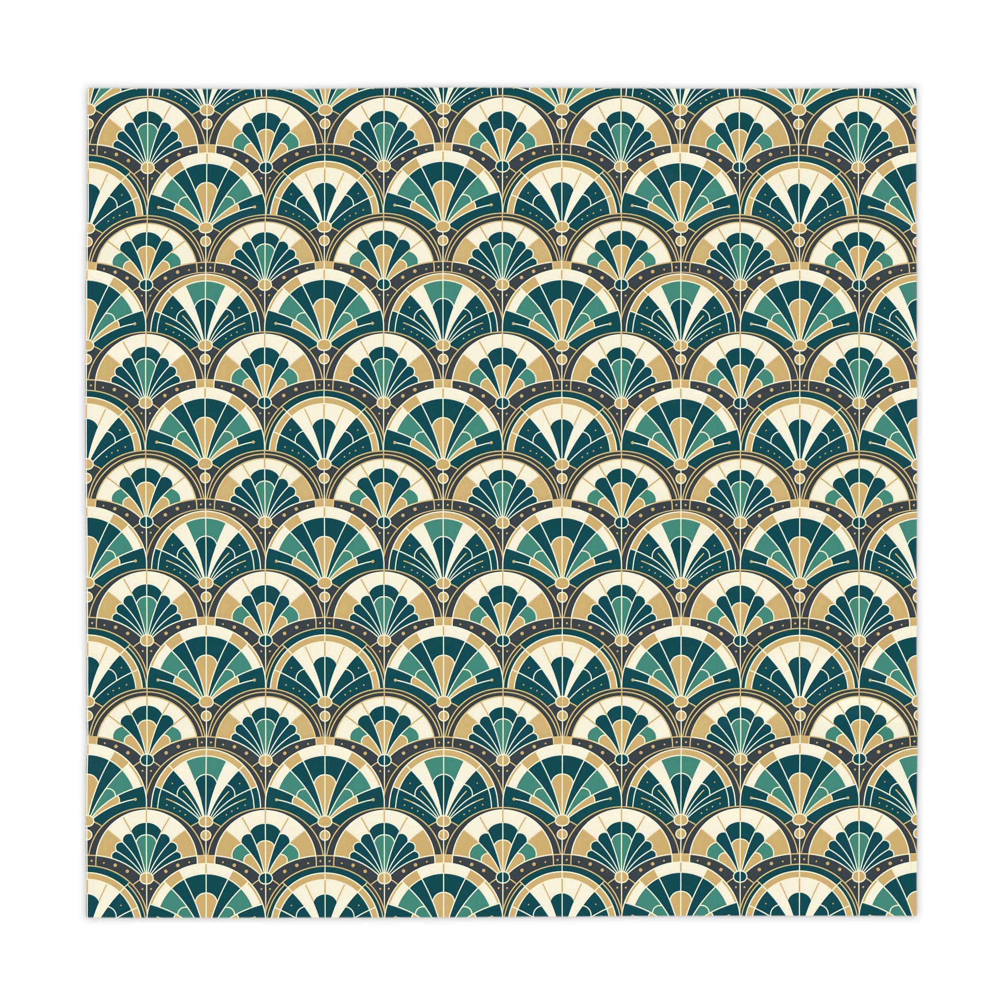 Art Deco Peacock Inspired Tablecloth - Mid Century Modern Gal