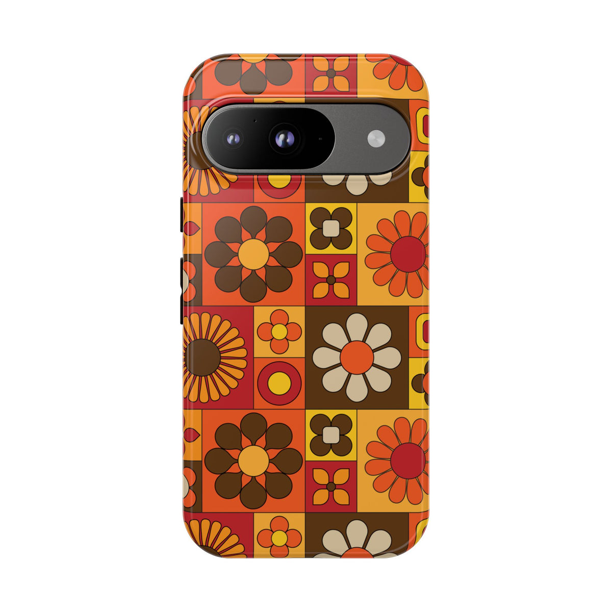 Retro 70s Mid Mod Floral Phone Case | Tough Cases for Flower Lovers
