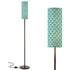 Aqua Blue Mermaid Fin Design Mid Century Modern Slim Floor Lamp - Mid Century Modern Gal