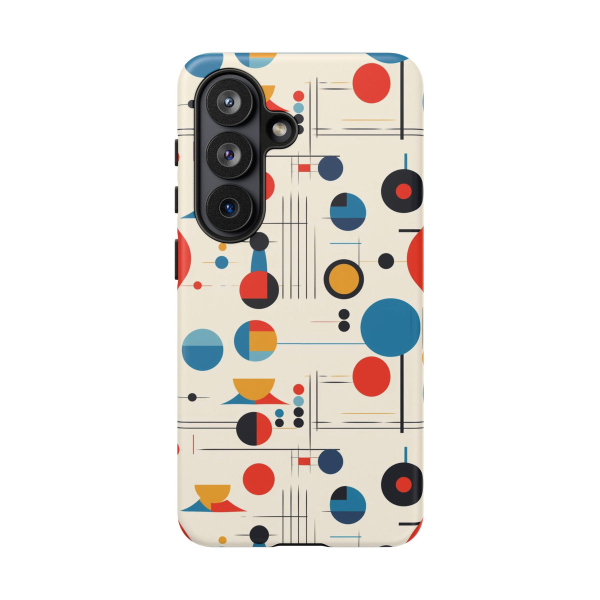 Mid Mod Bauhaus Designed iPhone, Samsung, Pixel Retro Phone Tough Cases
