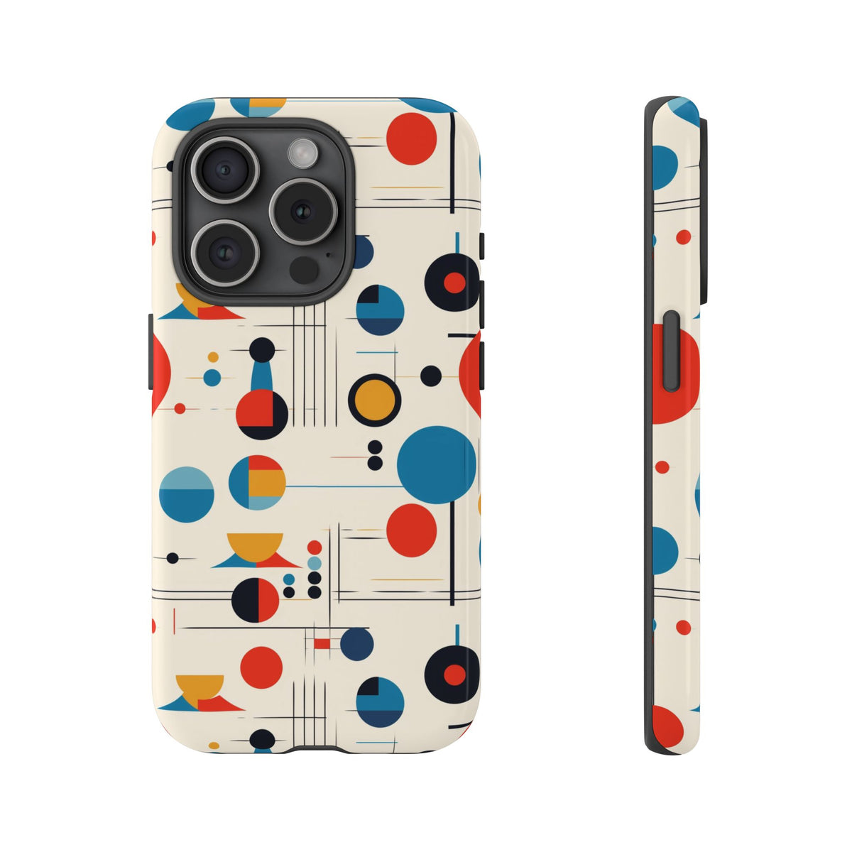 Mid Mod Bauhaus Designed iPhone, Samsung, Retro Phone Tough Cases - Mid Century Modern Gal