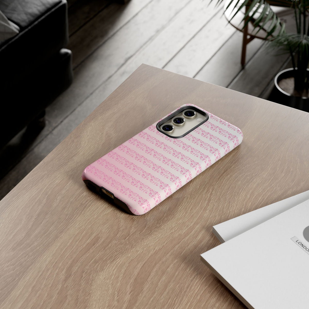 Pink Pyrex Gooseberry Striped Phone Case, Stylish Phone Cover, Tough Protective Case, Cute Cell Phone Case, Trending Gift for Her