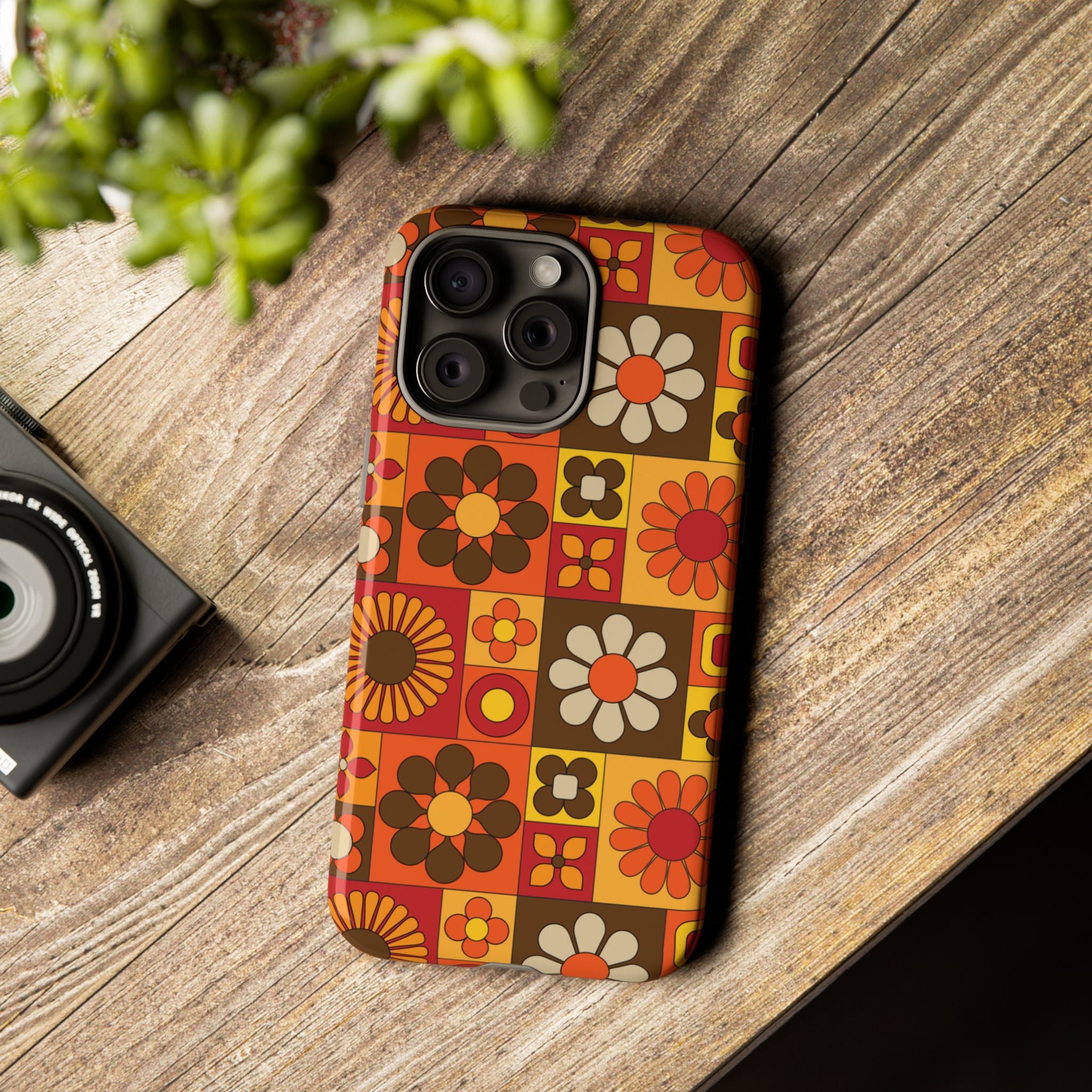 Retro 70s Mid Mod Floral Phone Case | Tough Cases for Flower Lovers