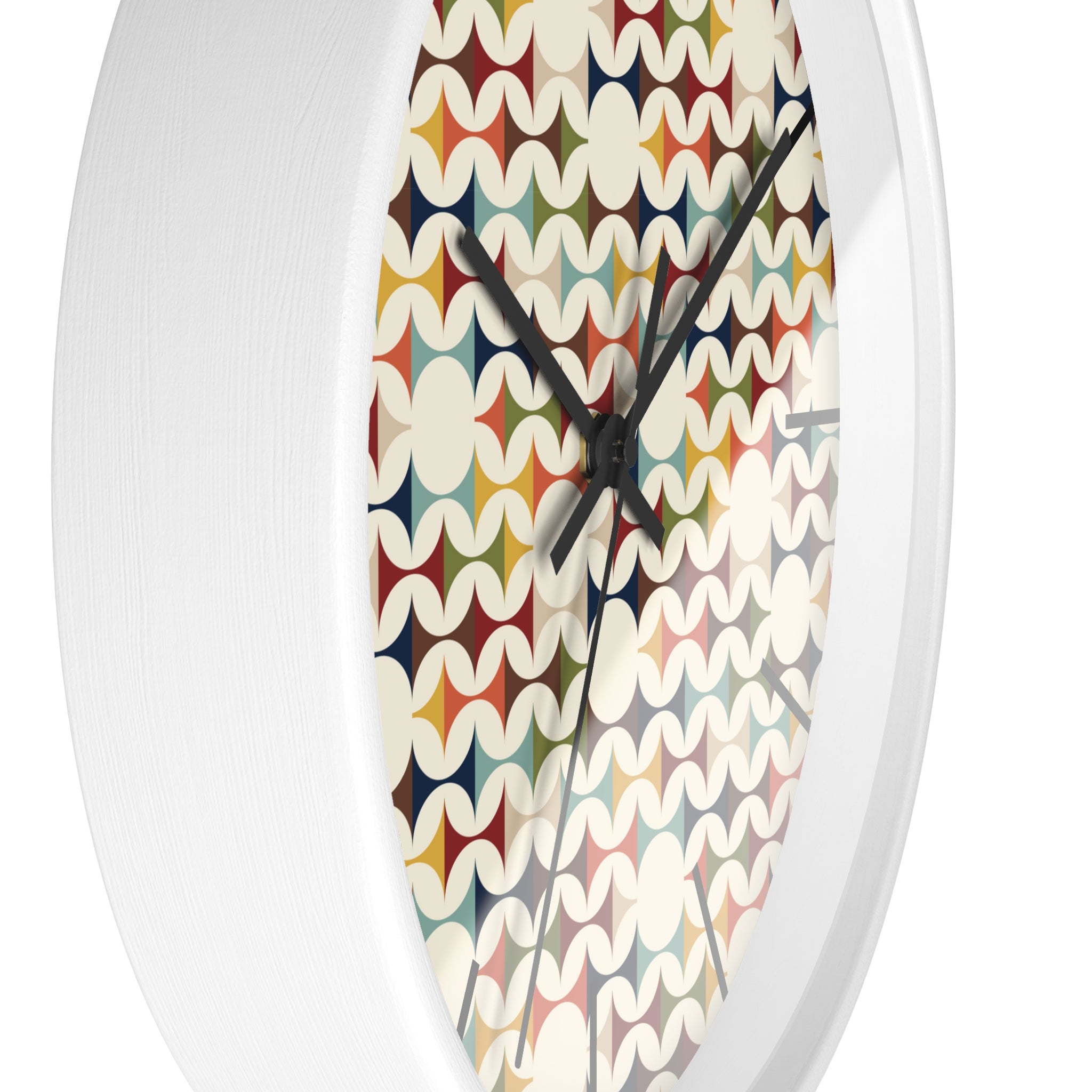 Mid Century Modern Scandinavian Designed, Geometric Retro Colorful Retro Wall Clock - Mid Century Modern Gal