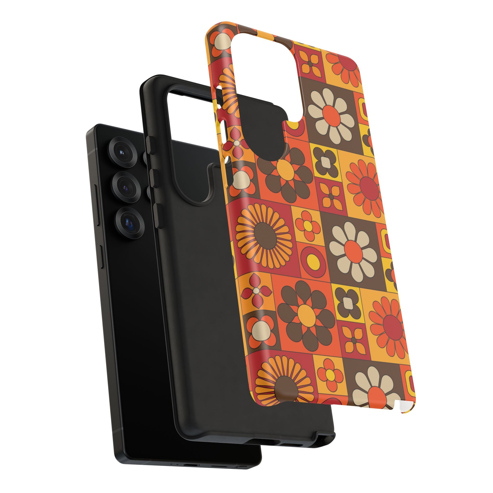 Retro 70s Mid Mod Floral Phone Case | Tough Cases for Flower Lovers
