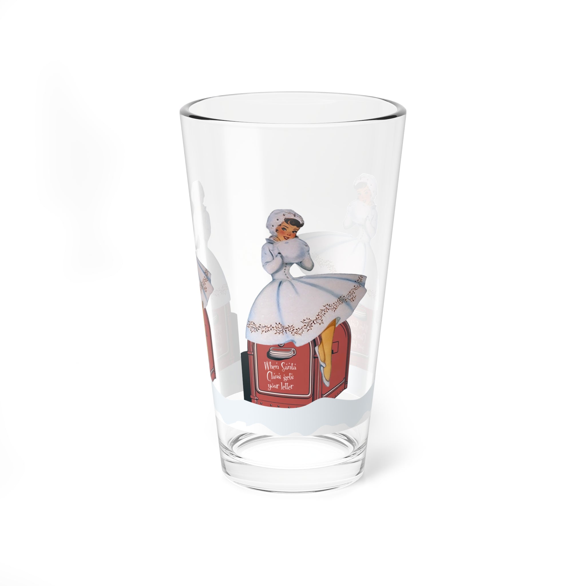 Mid Century Modern Christmas Kitsch Vintage Design Mixing Glass MCM Barware - Mid Century Modern Gal