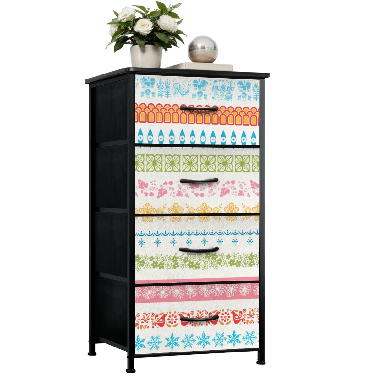 Pyrex Lover Collector Kitschy Mod 4-Drawer Dresser - Mid Century Modern Gal