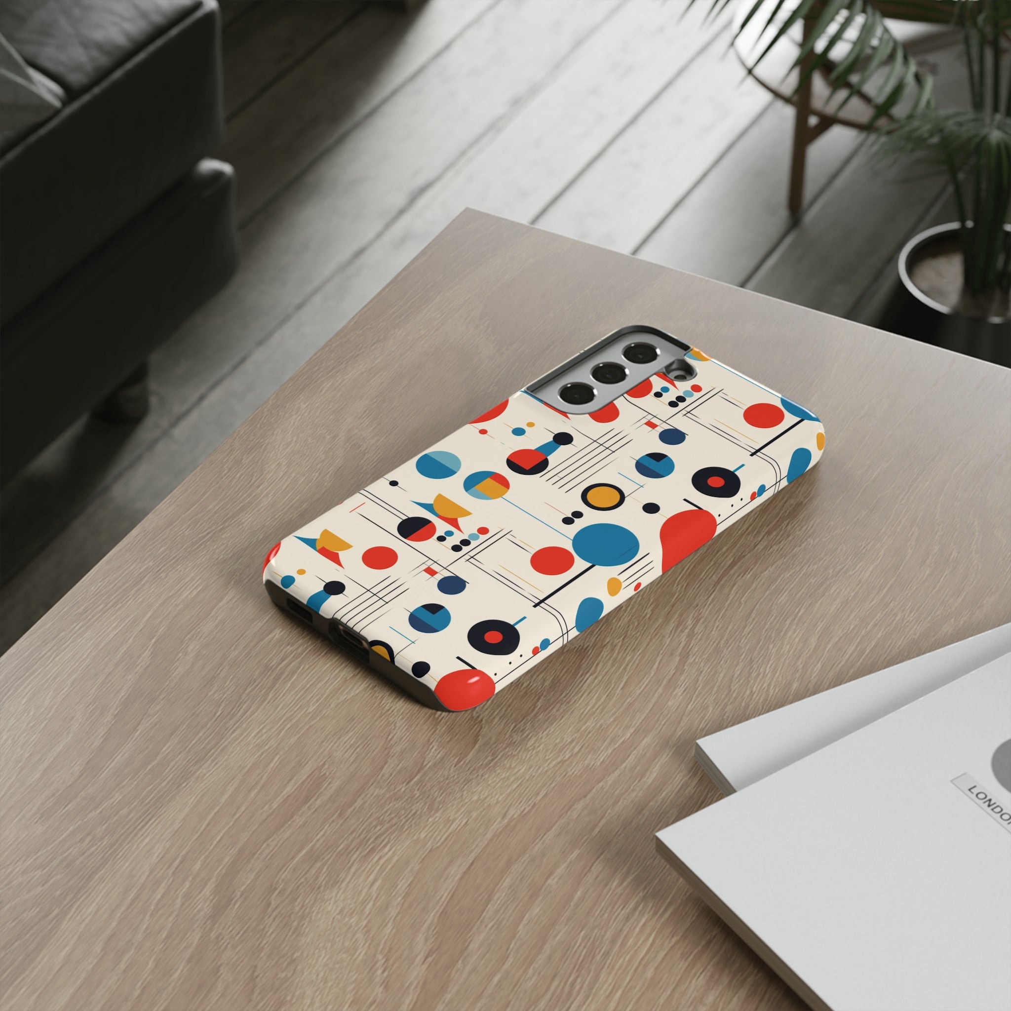 Mid Mod Bauhaus Designed iPhone, Samsung, Retro Phone Tough Cases - Mid Century Modern Gal