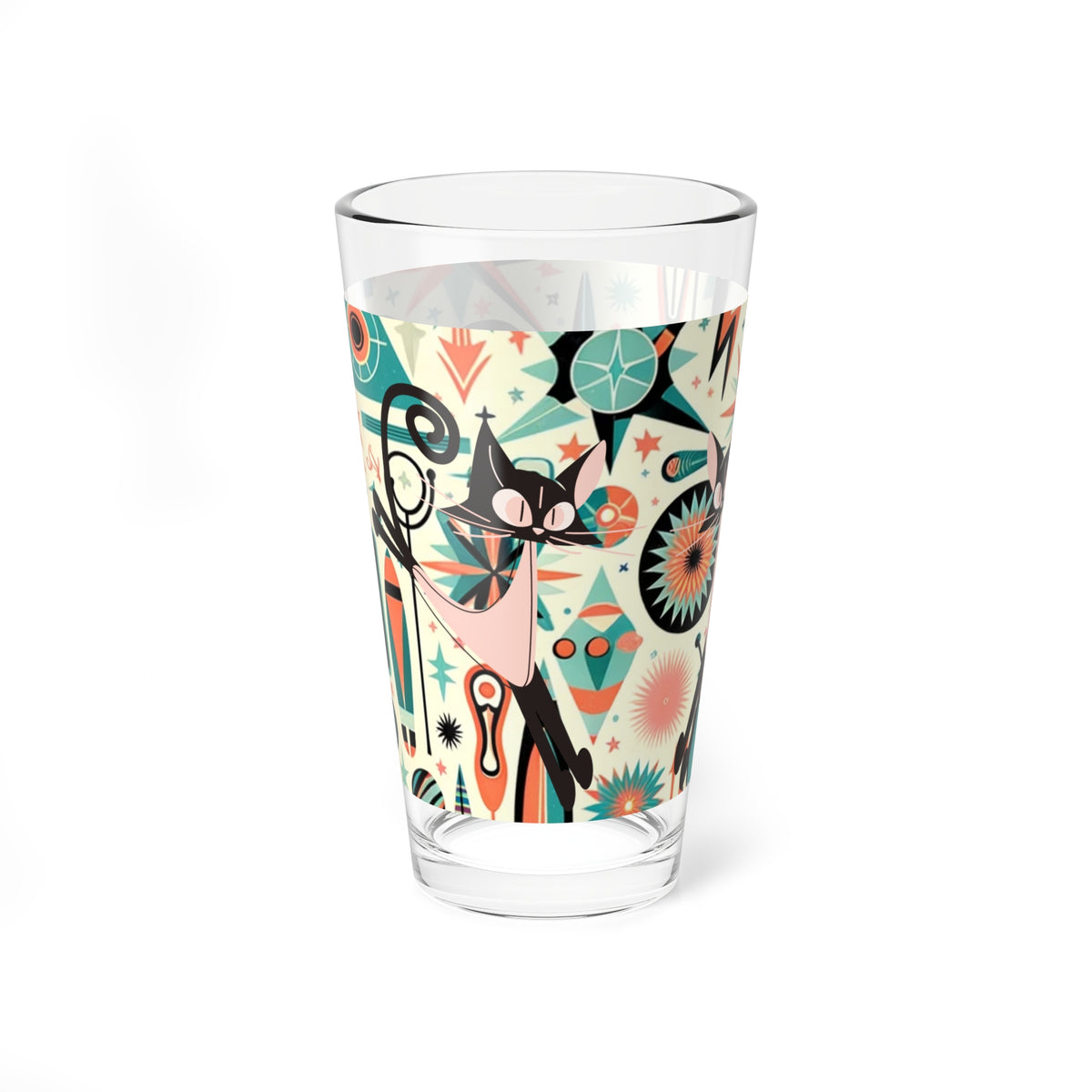 Atomic Space Kittie, Mid Century Modern Barware, 50s Style Drinkware - Mid Century Modern Gal