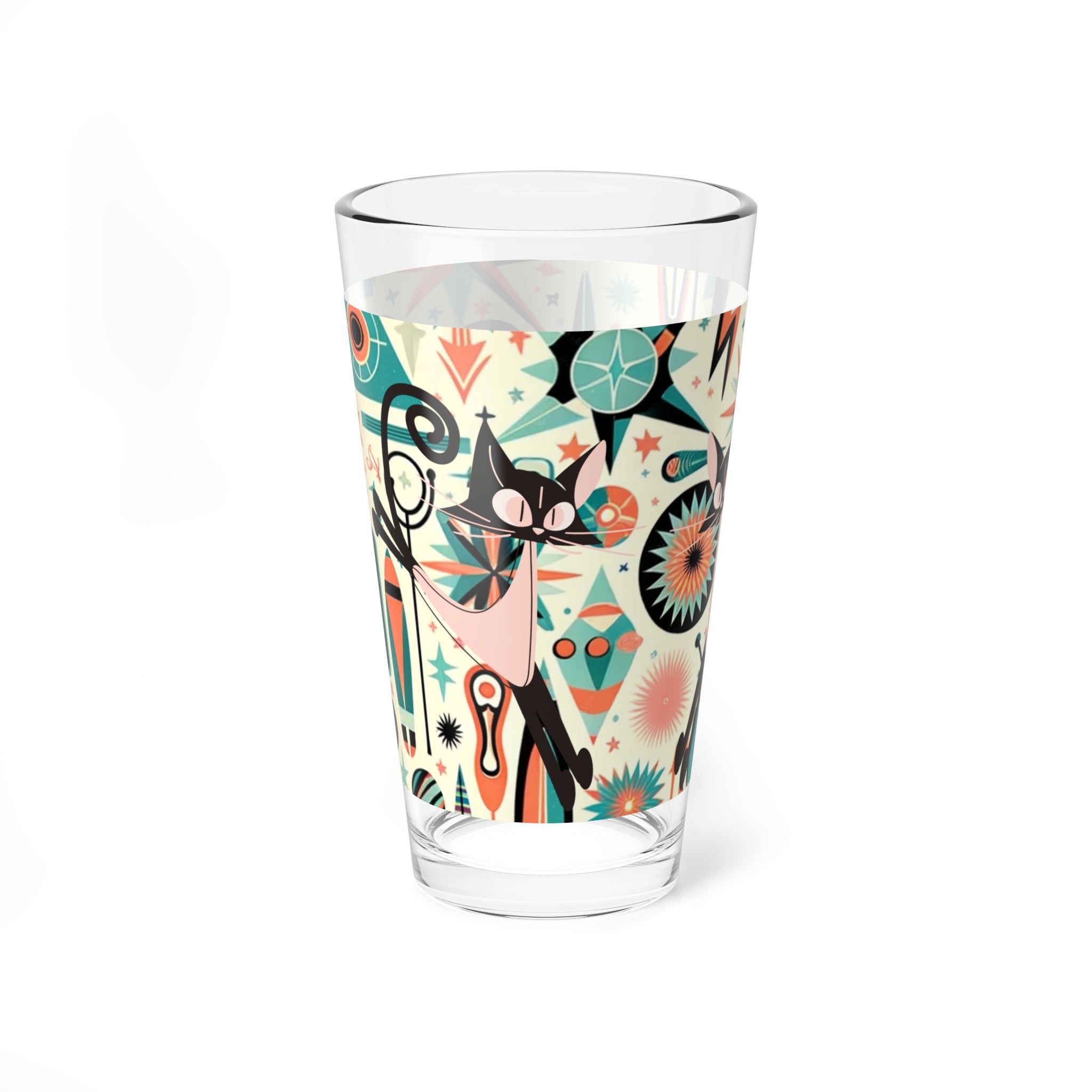 Atomic Space Kittie, Mid Century Modern Barware, 50s Style Drinkware - Mid Century Modern Gal