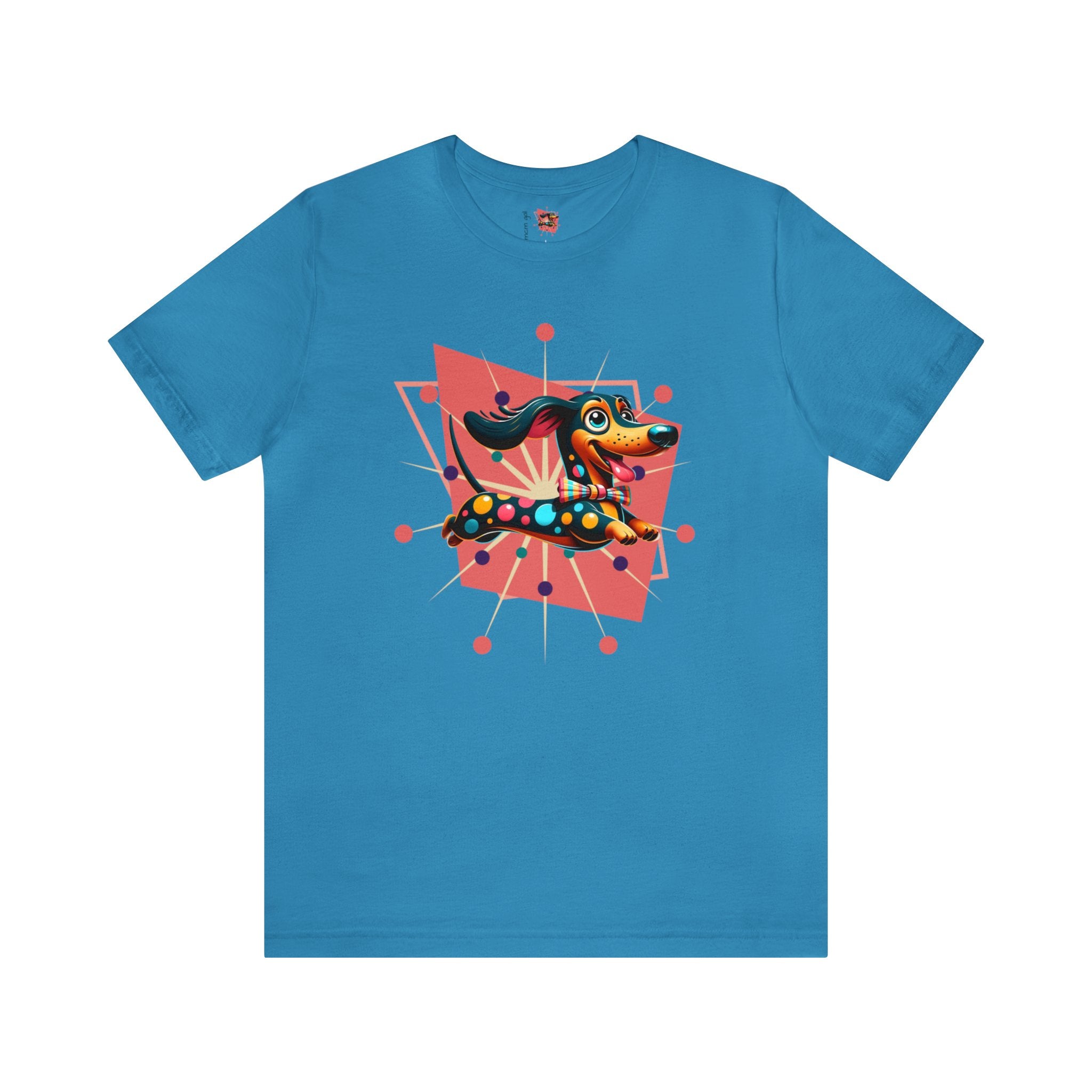Dachsund Lover Comfy T-Shirt, Doxie Mom, Weiner Dog, Mid Century Mod Retro Designed For Cool Weiner Dog Mom - Mid Century Modern Gal