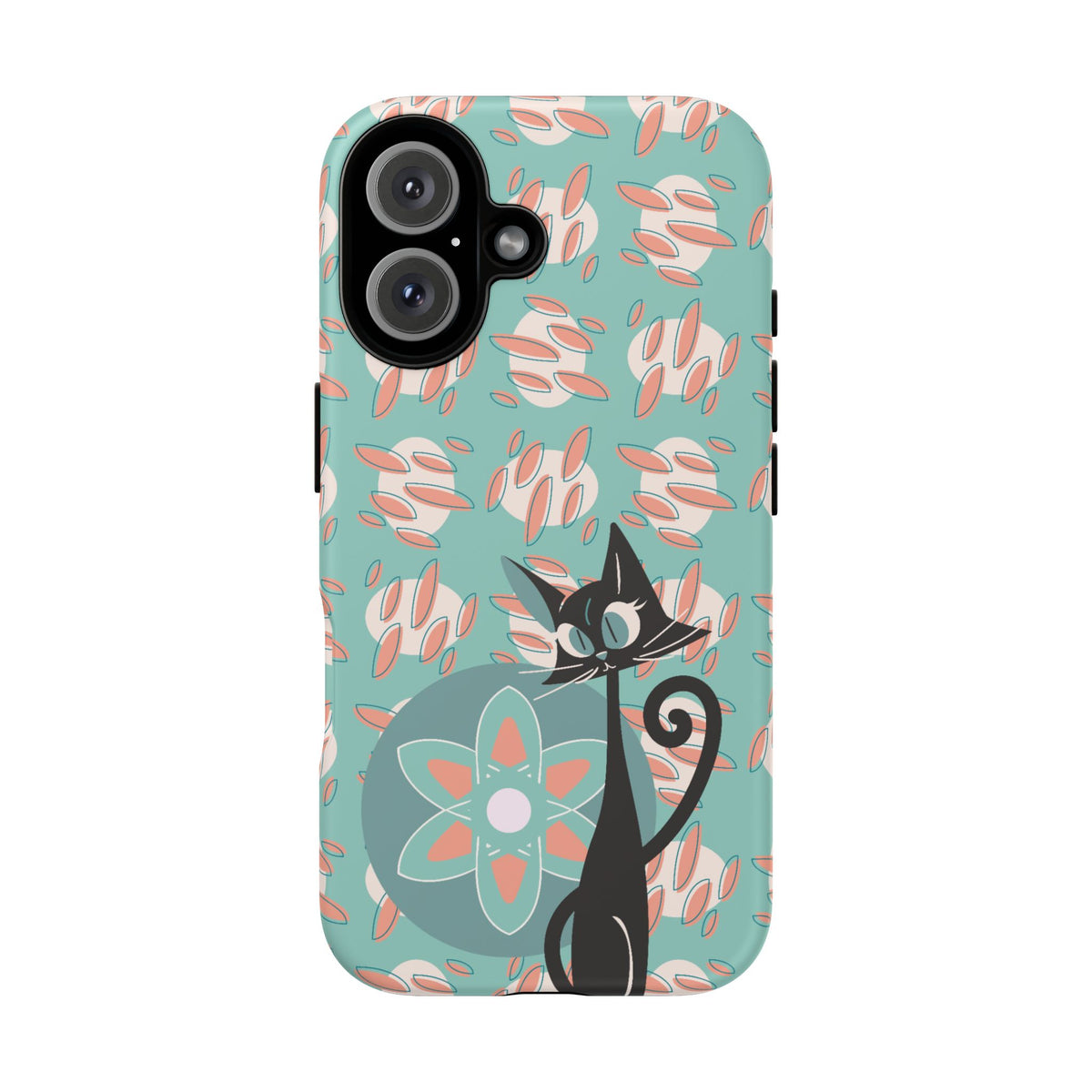 Atomic Cat, Mid Century Modern Funky Fun Smart Phone Tough Phone Cases