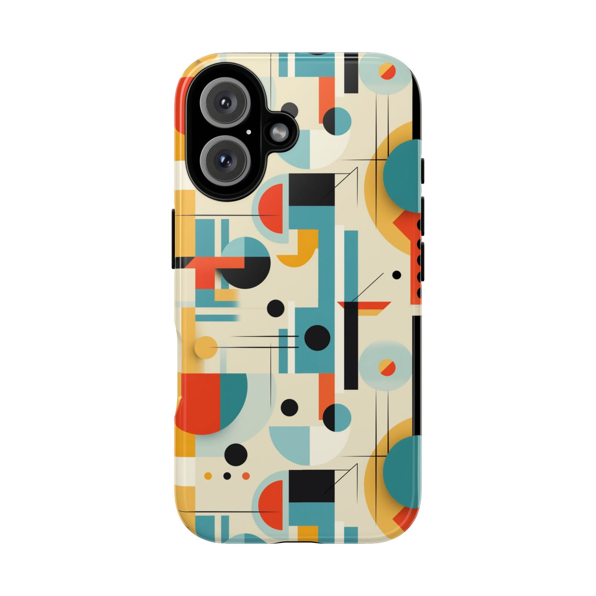 Bauhaus Designed Mid Mod Geometric Groovy Smart Phone, iPhone, Samsung Compatible Tough Cases - Mid Century Modern Gal