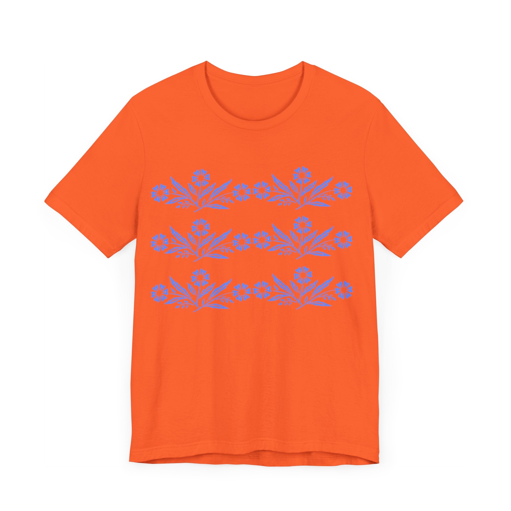 Vintage Corning Ware Inspired Blue Cornflower Retro Mod Tee - Mid Century Modern Gal