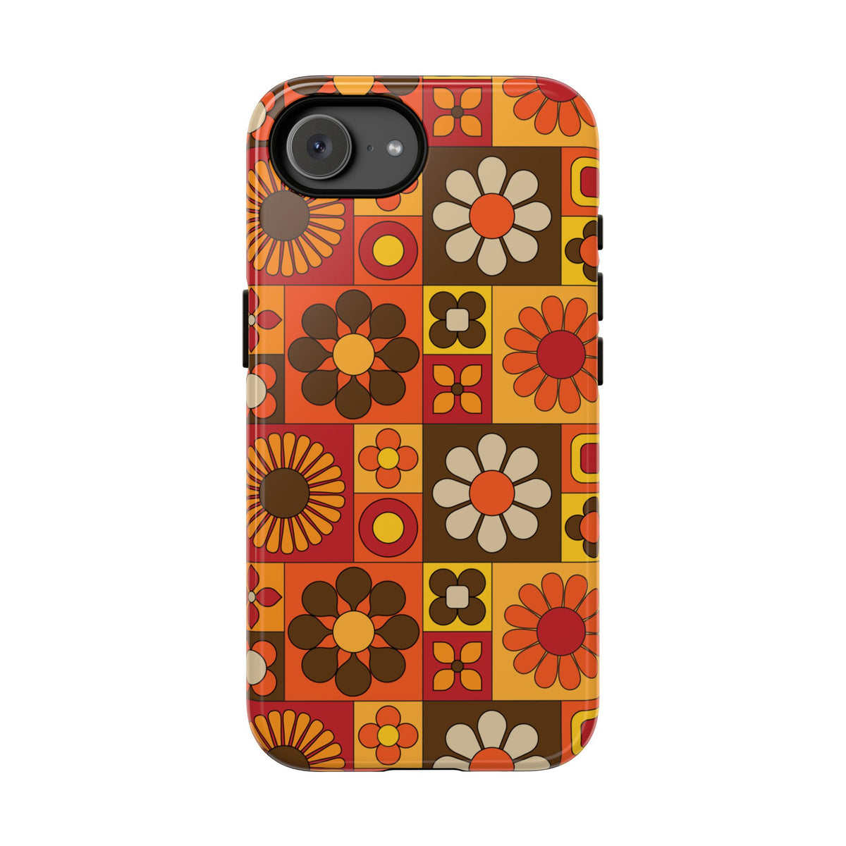 Retro 70s Mid Mod Floral Phone Case | Tough Cases for Flower Lovers