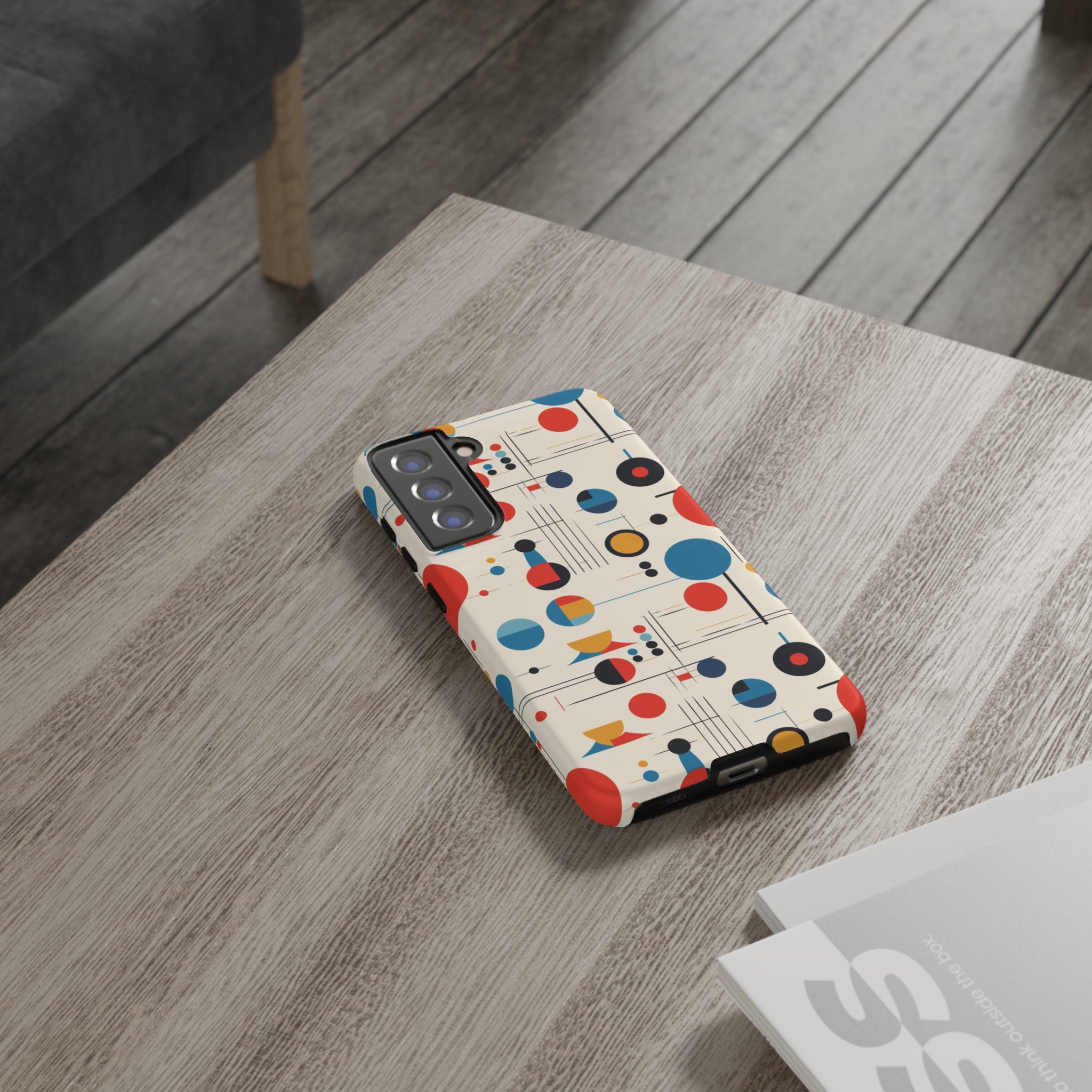 Mid Mod Bauhaus Designed iPhone, Samsung, Retro Phone Tough Cases - Mid Century Modern Gal
