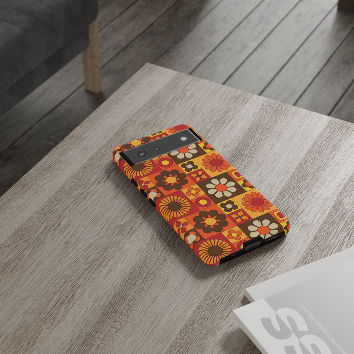 Retro 70s Mid Mod Floral Phone Case | Tough Cases for Flower Lovers
