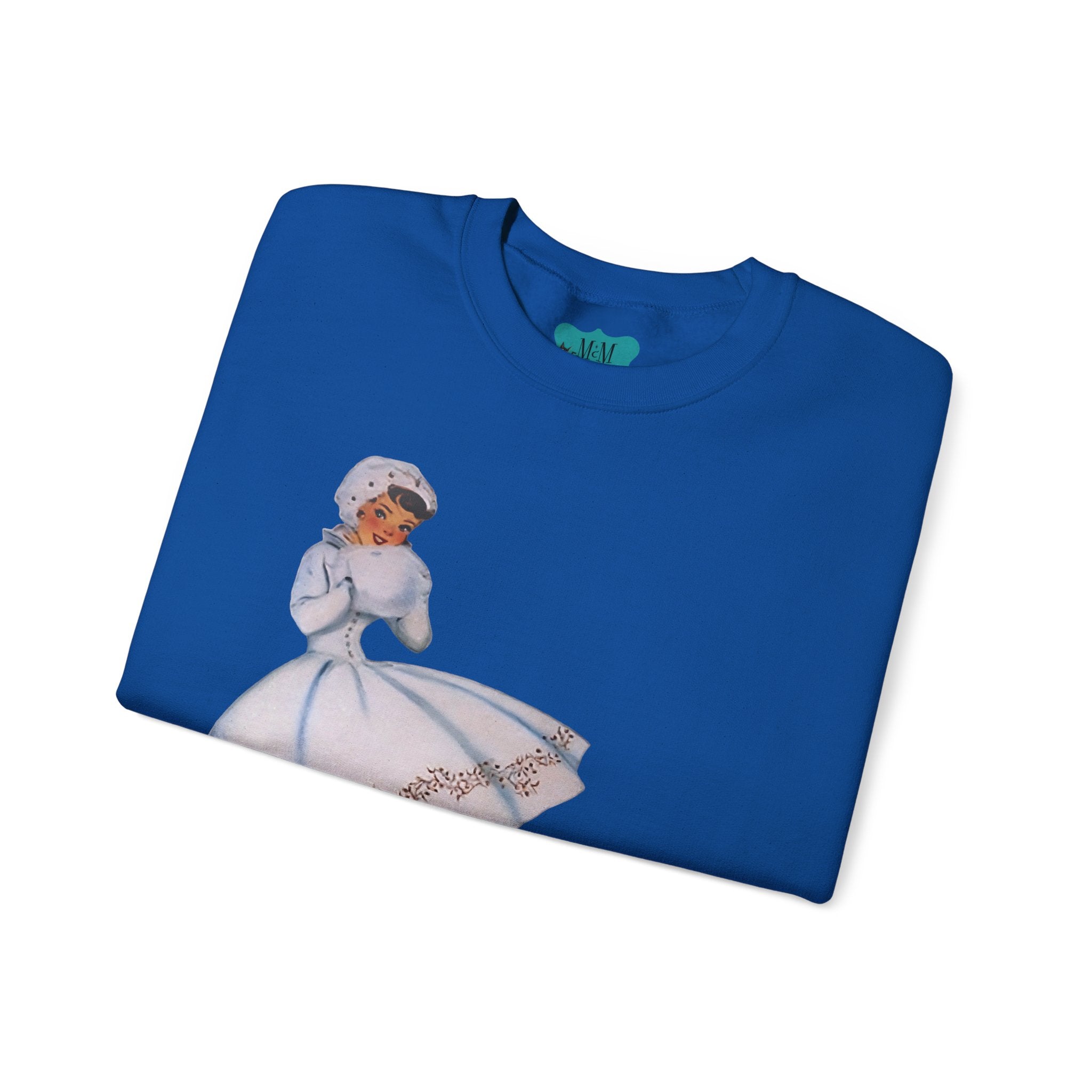 Mid Century Modern Christmas, Mod Gal, Kitschy Vintage-Inspired Unisex Heavy Blend™ Crewneck Sweatshirt - "When Santa Gets Your Letter" - Mid Century Modern Gal