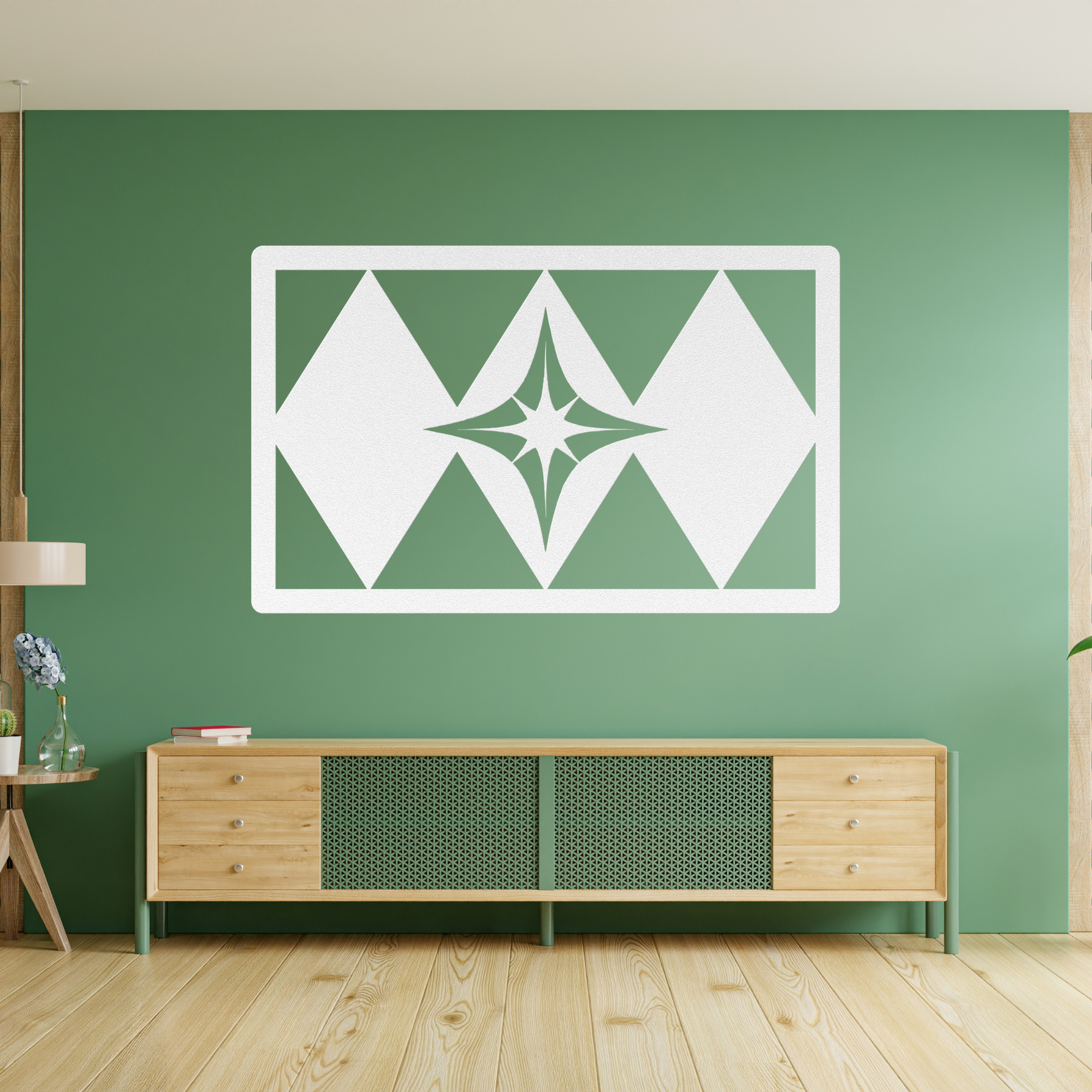 Mid Century Modern Starbust Metal Wall Art, Shadow Box Wall Art - Mid Century Modern Gal