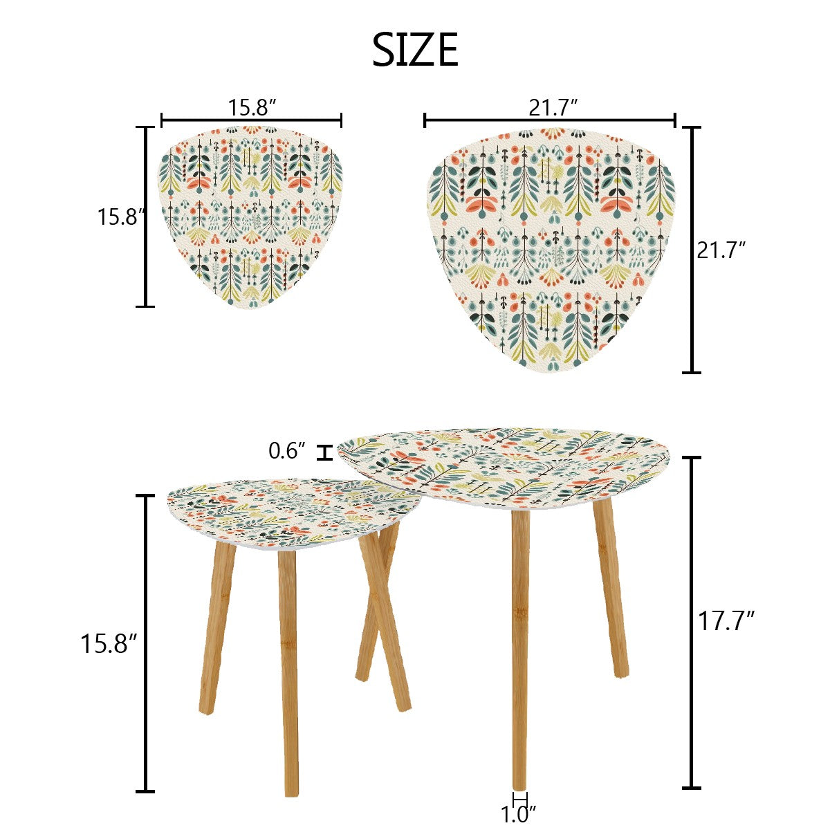 Mid Modern Danish Scandinavian Nesting Tables - Mid Century Modern Gal