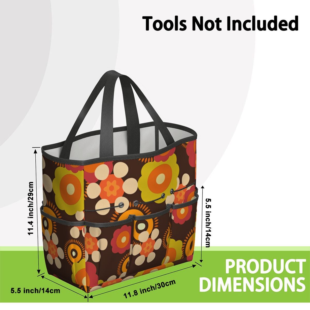 Retro Flower Power 70s Garden Tool Bag - Mid Century Modern Gal