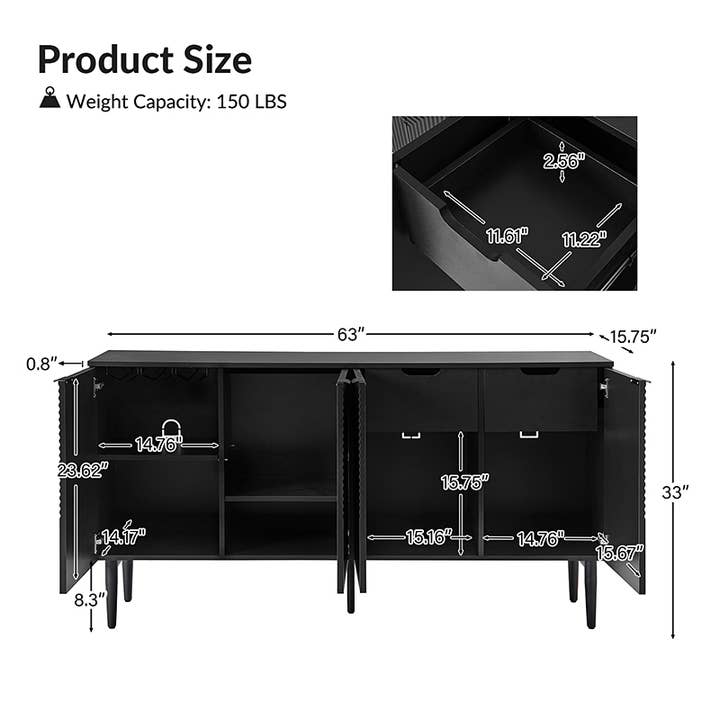 Wholesale Burkart 4 Door Sideboard