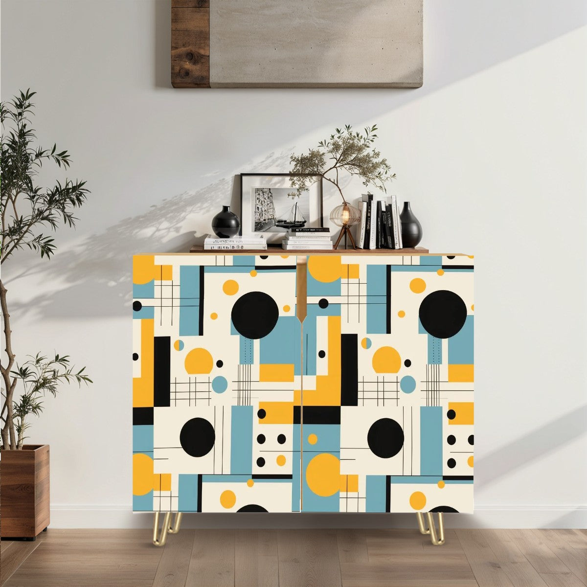 Mid Century Modern Bauhaus Designed Retro Side Board Storage Cabinet - Mid Century Modern Gal