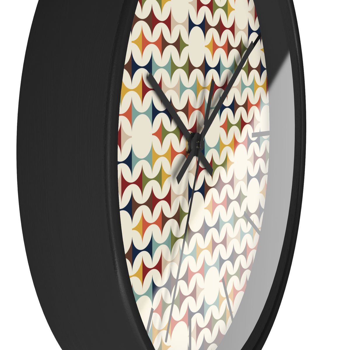 Mid Century Modern Scandinavian Designed, Geometric Retro Colorful Retro Wall Clock - Mid Century Modern Gal
