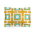 Mid Century Modern Mustard and Turquoise Geometric Retro MCM Home Microfiber Pillow Sham - Mid Century Modern Gal