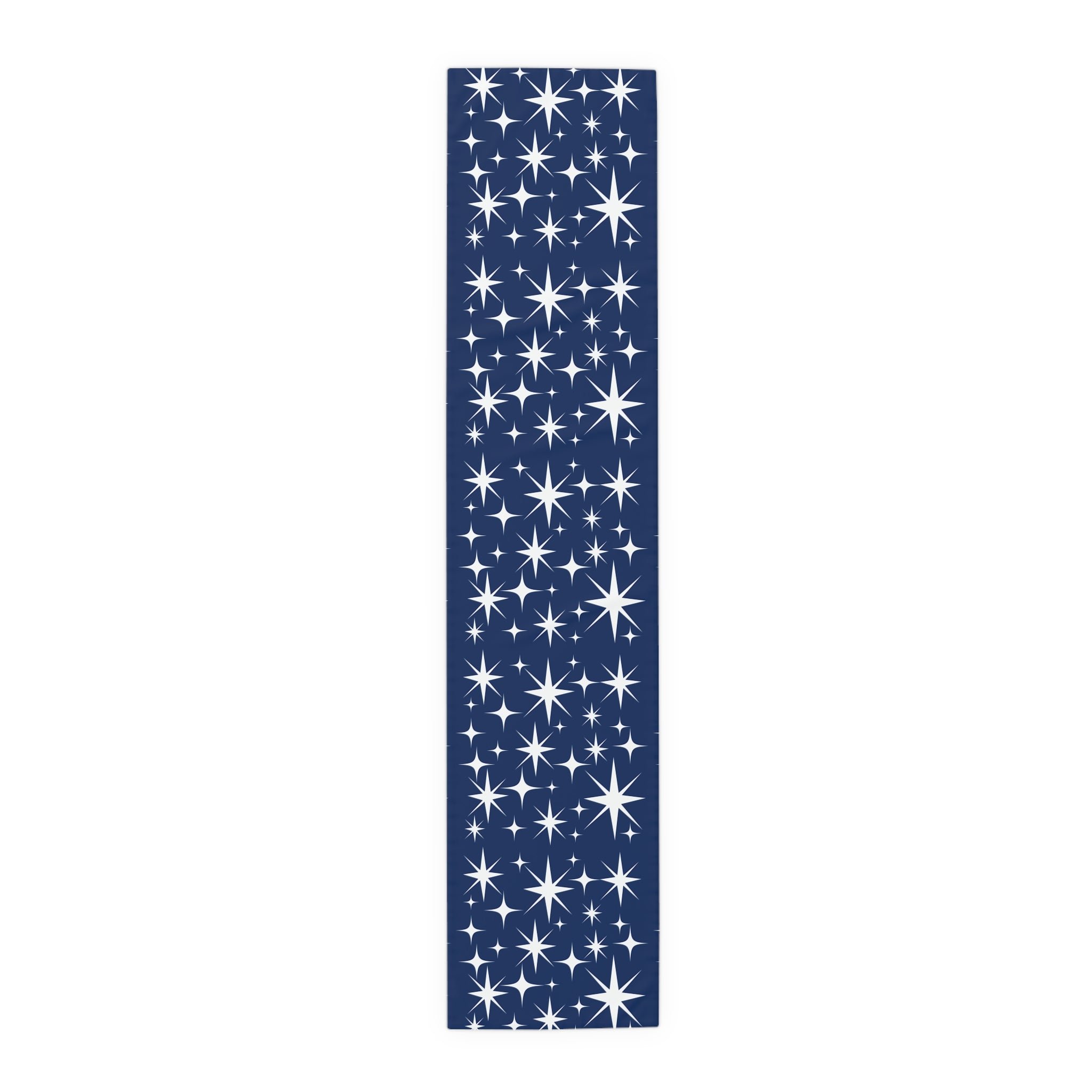 Navy Mid Mod Starburst Starry Night Table Runner - Elegant Mod Decor - Mid Century Modern Gal