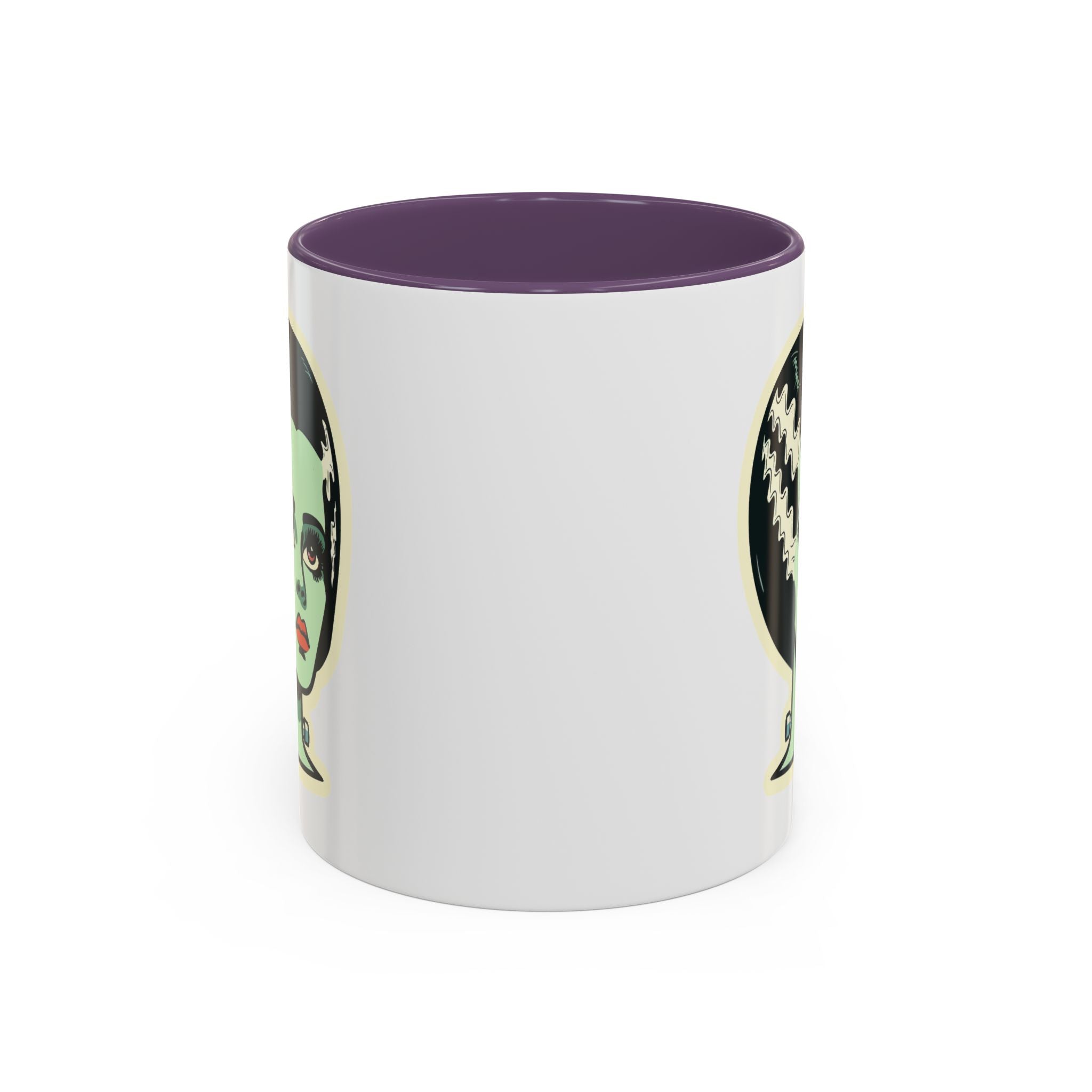 Bride of Frankenstein Retro Mid Mod Horror Buff Accent Coffee Mug - Mid Century Modern Gal