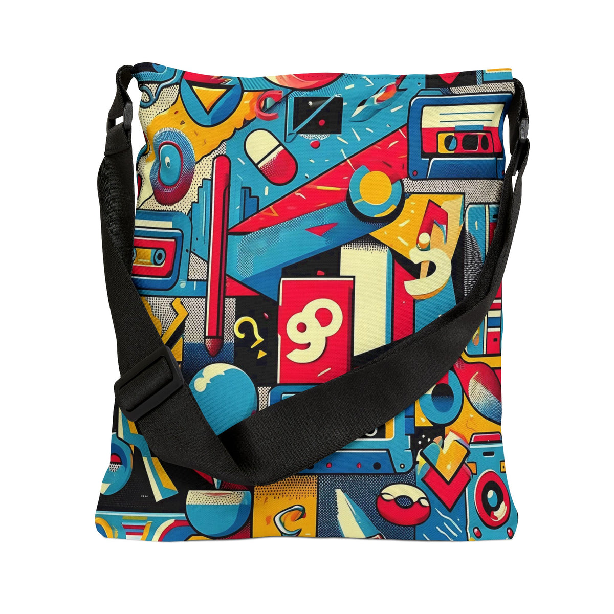 Hip 90s Retro Groovy Gifts For 90s Lover, Adjustable Tote Bag - Mid Century Modern Gal