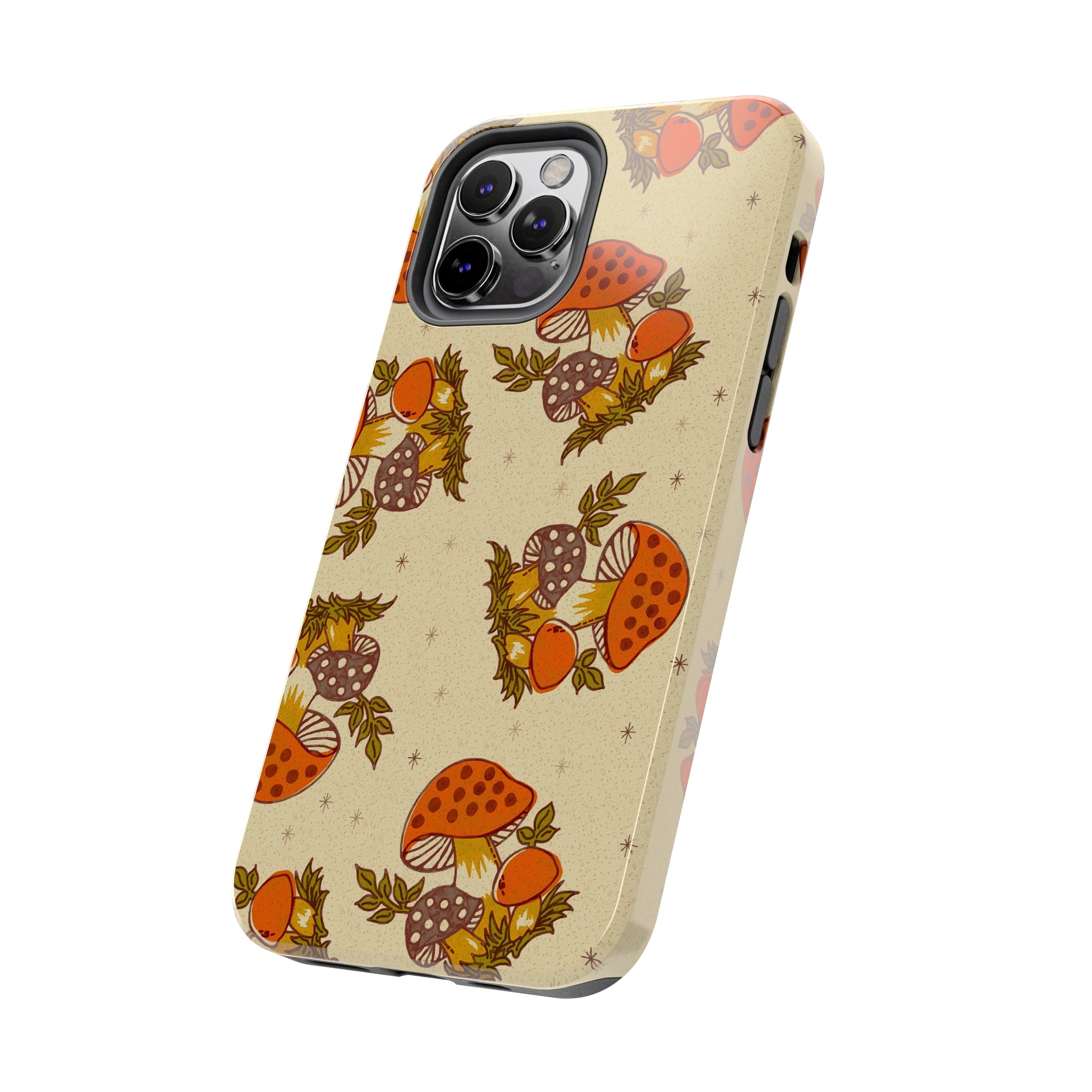 70s Merry Mushroom Groovy Retro Smart Phone Tough Phone Cases - Mid Century Modern Gal