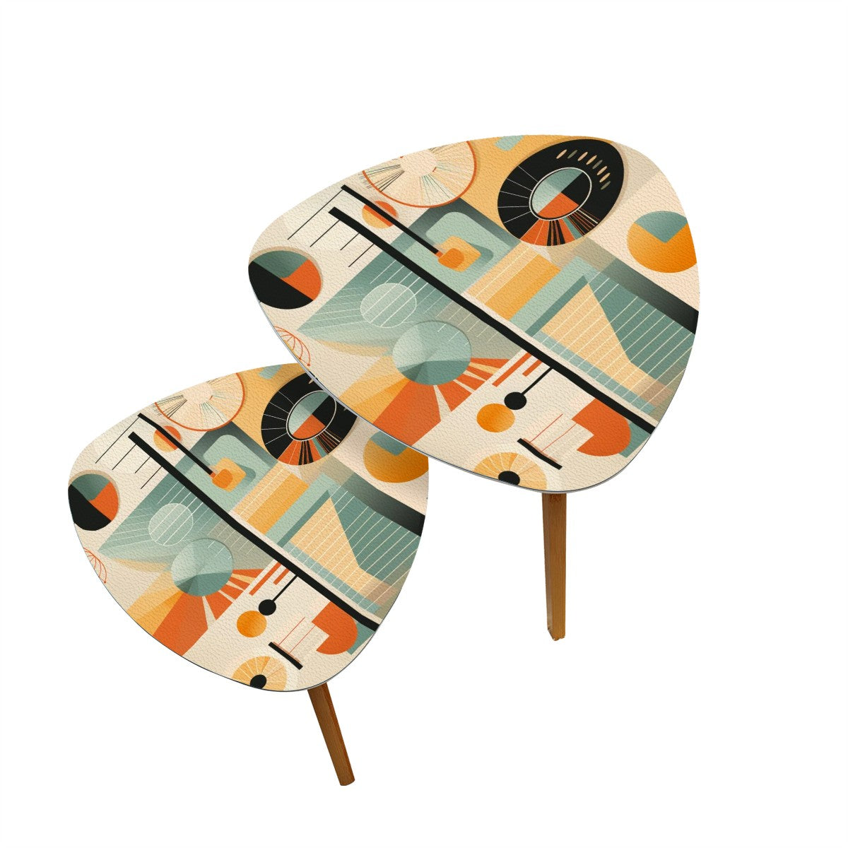 Mid Century Modern Bauhaus Designed Retro Nesting Tables - Mid Century Modern Gal