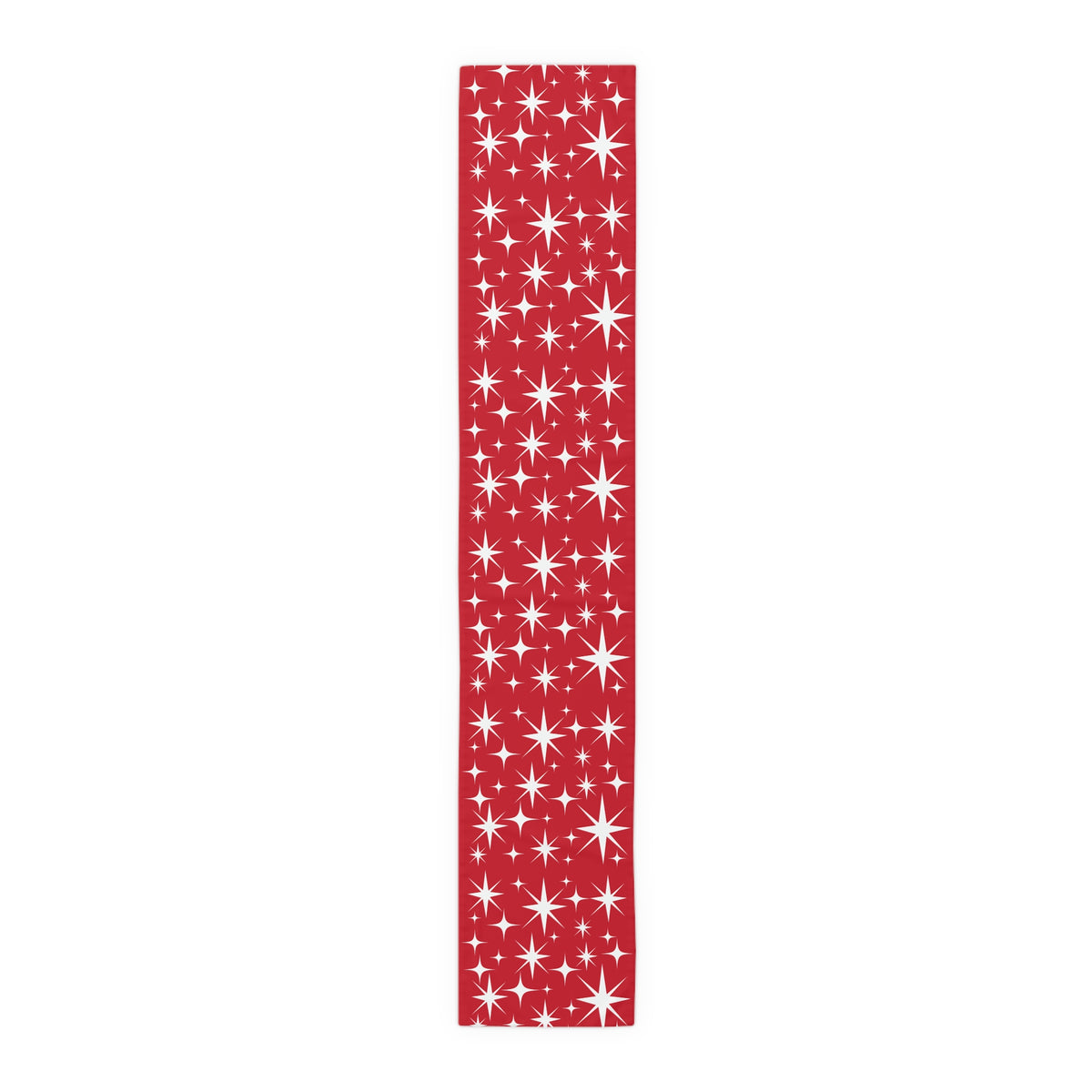 50s Atomic Starburst, Red Holiday Kitsch, Mid Century Modern Designed Table Runner - Mid Century Modern Gal