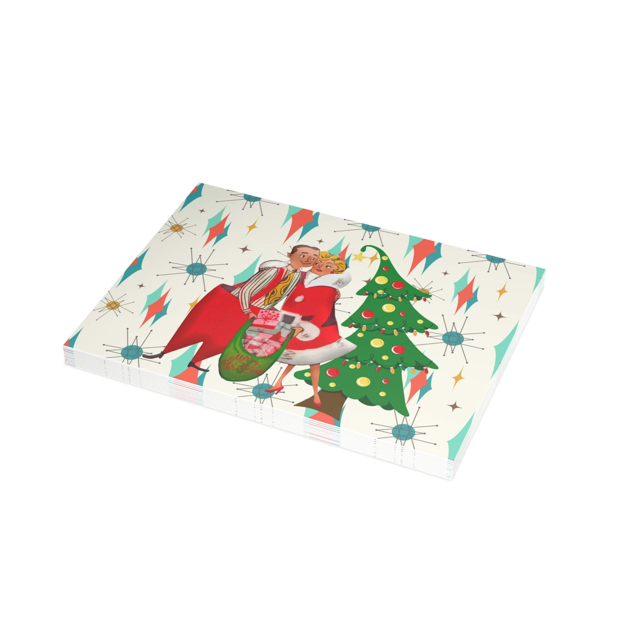 Mid Century Modern 50s Vintage Christmas Kitsch Postcard Bundles (envelopes included) - Mid Century Modern Gal