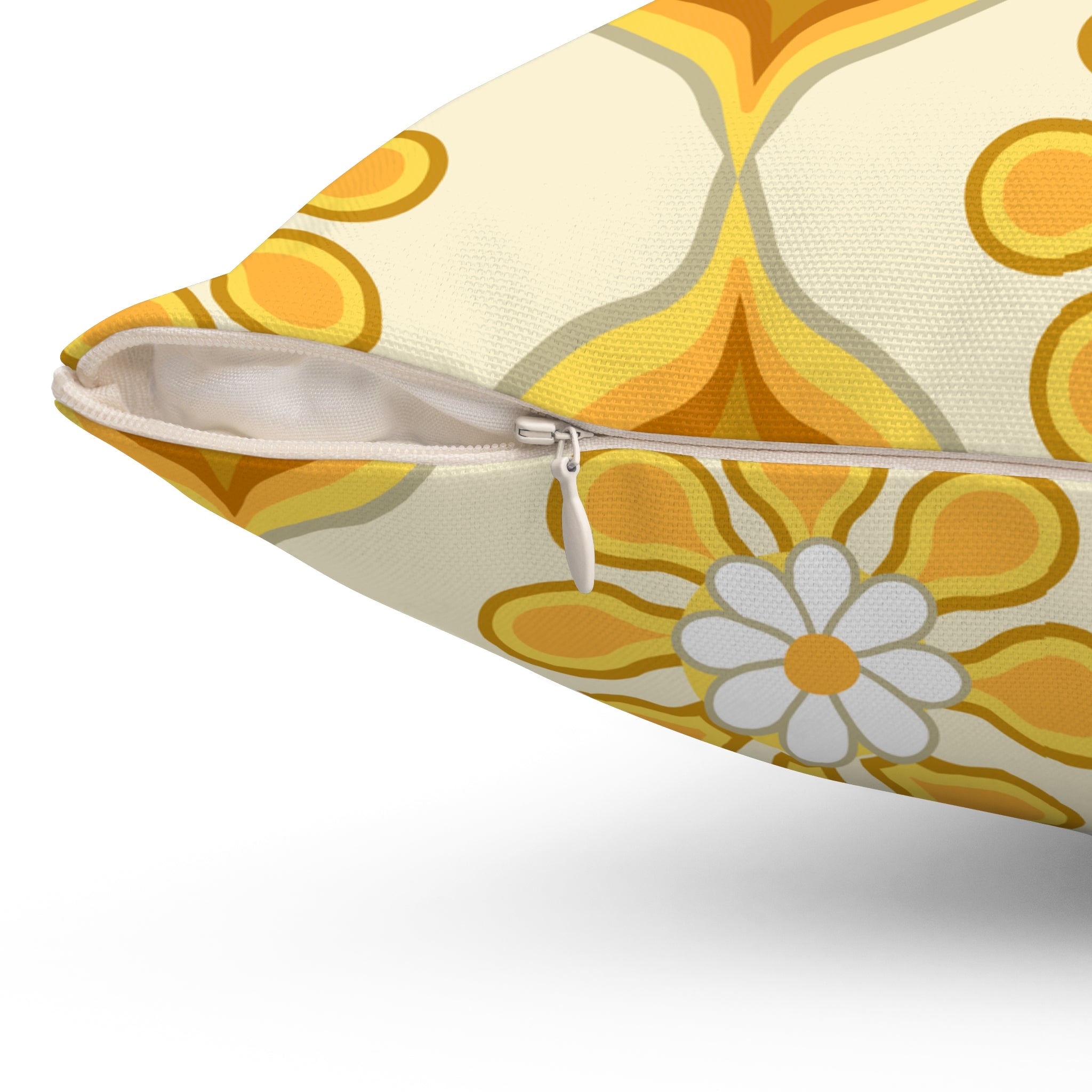 Daisy Flower Power Groovy 70s Retro Pillow Cover And Insert - Mid Century Modern Gal