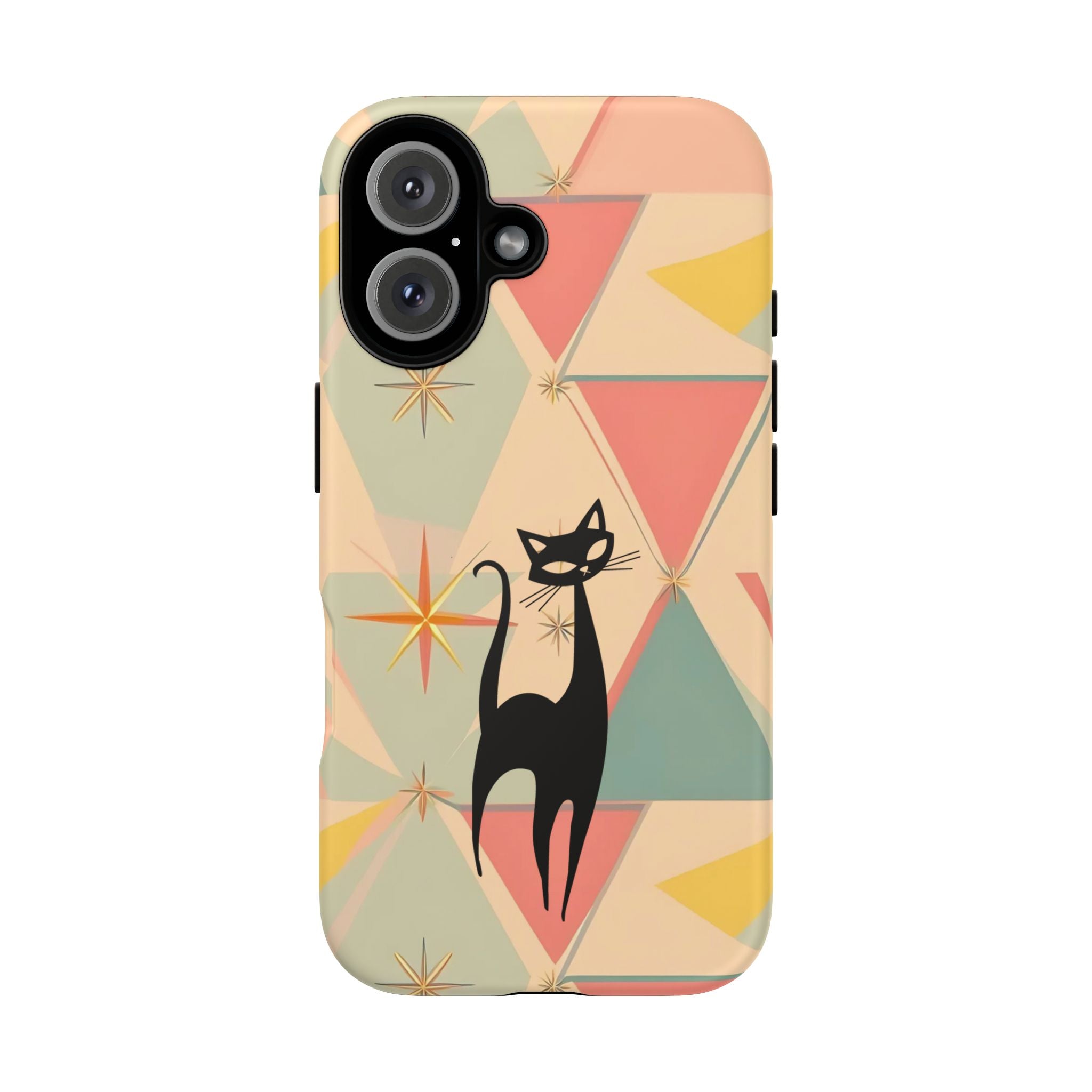 Atomic Cat Mid Mod Retro Cat Phone Case | Tough Cases with Vintage Vibe | Ideal for Cat Lovers - Mid Century Modern Gal