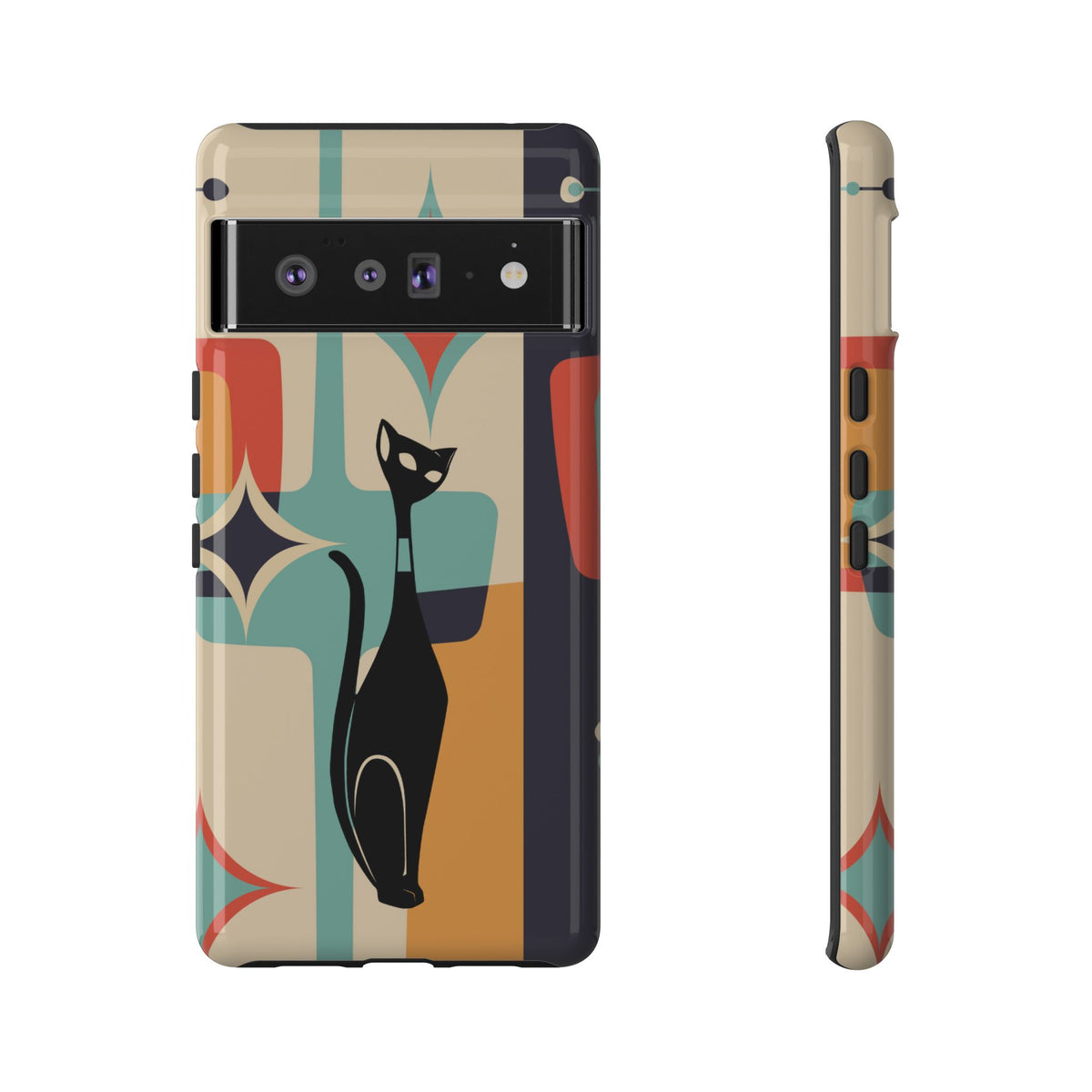 Atomic Cat, Sexton Cat, Mid Mod, Retro Geometric, Starburst Tough Phone Cases